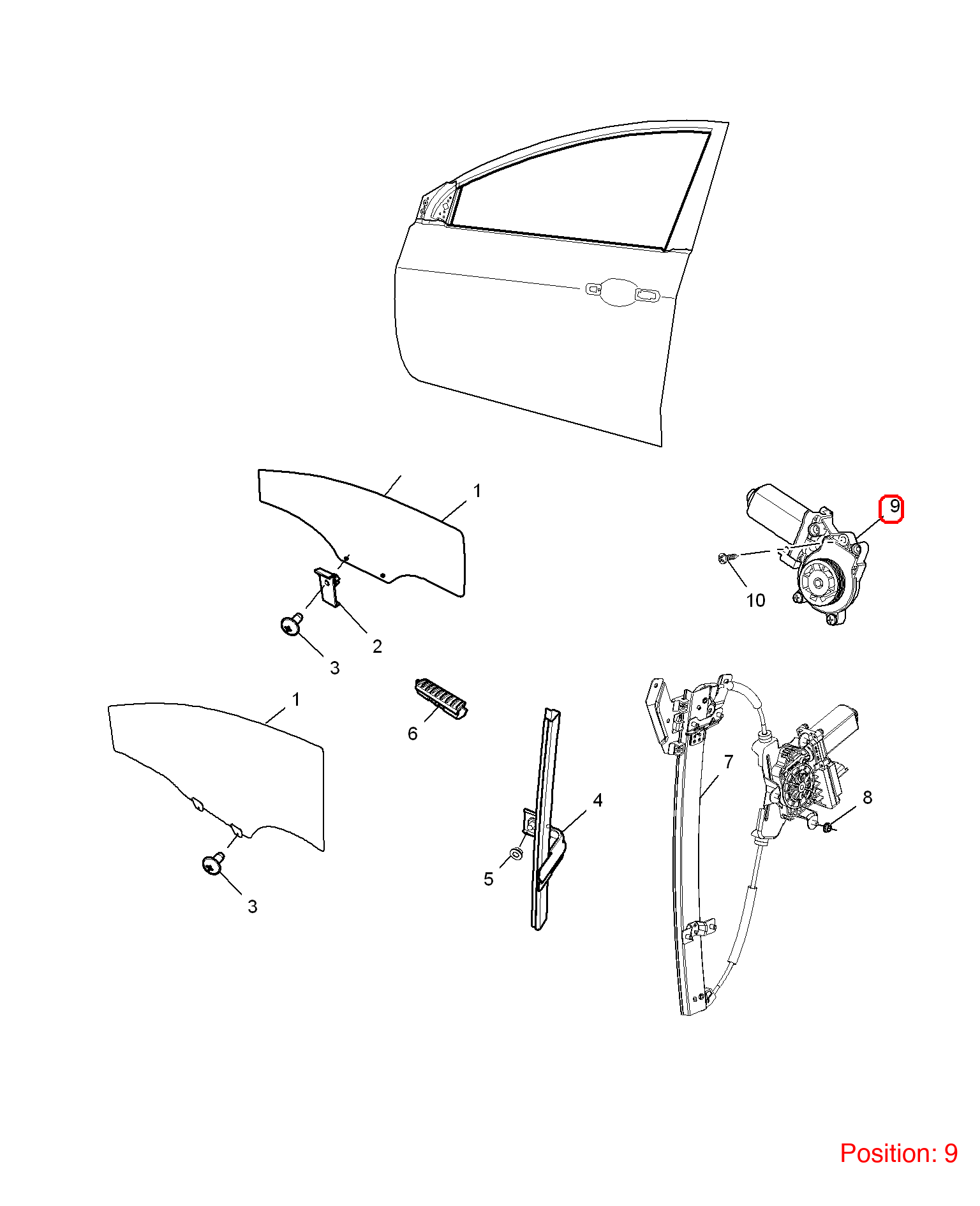 MG Window Lift Motor OEM 10271589 FOR MG5 MG350 10271589-MG_OEM