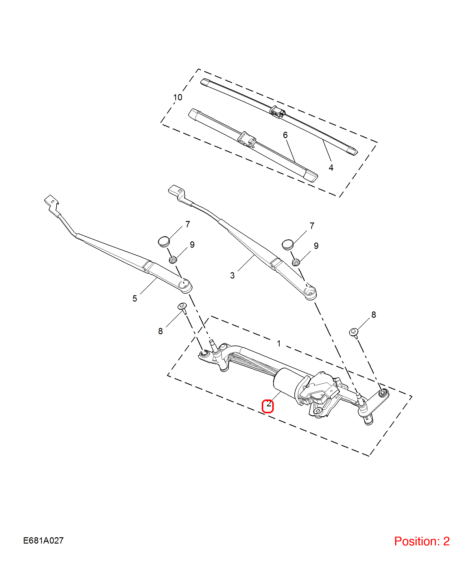MG Wiper linkage motor OEM 10272693 FOR MG6 10272693-MG_OEM