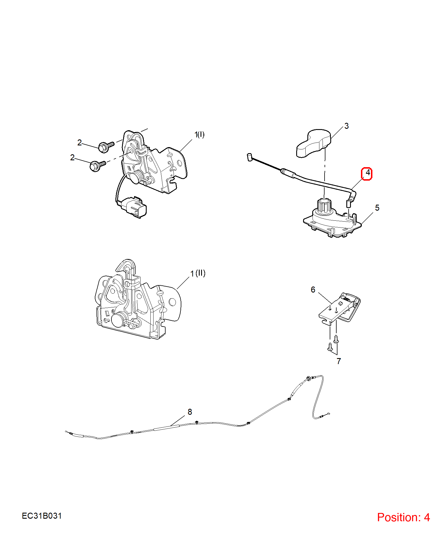 MG Hood Release Cable OEM 10273281 FOR MG 10273281-MG_OEM