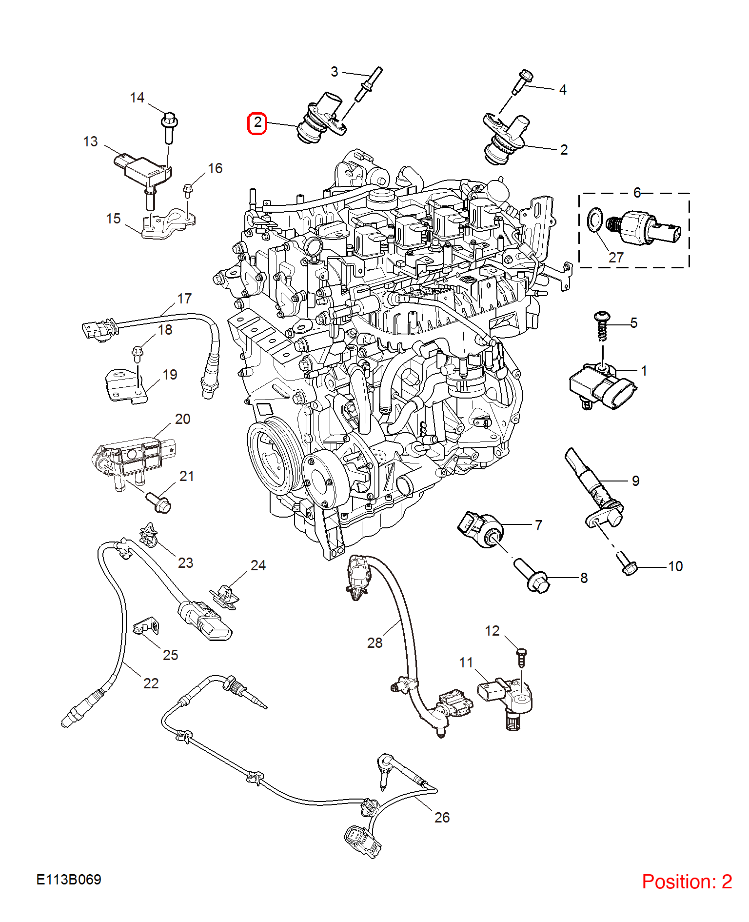MG Camshaft position sensor OEM 10273701 FOR MG RX5 MG5 MG6 10273701-MG_OEM