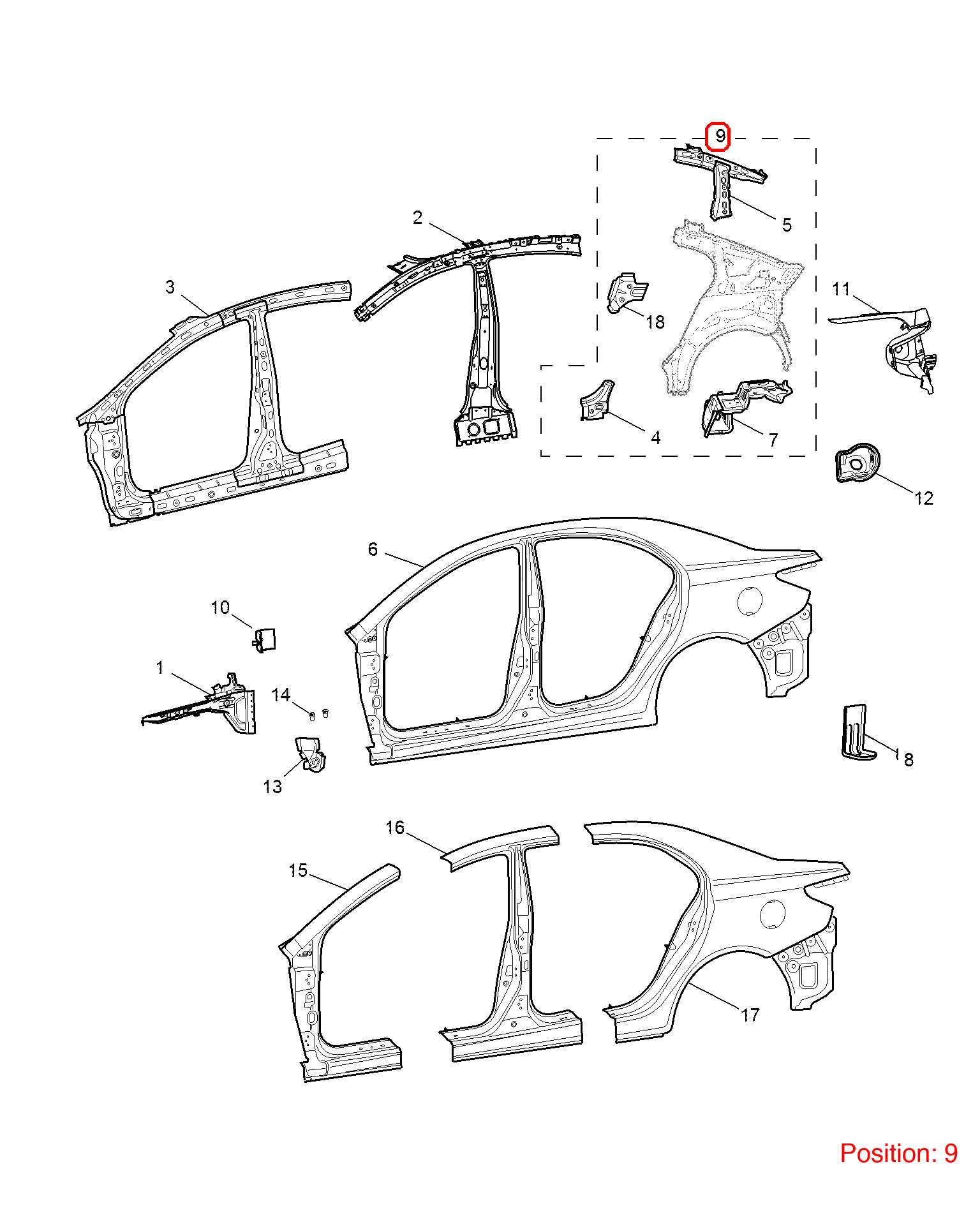 MG Fender Liner OEM 10274806 10274806-MG_OEM