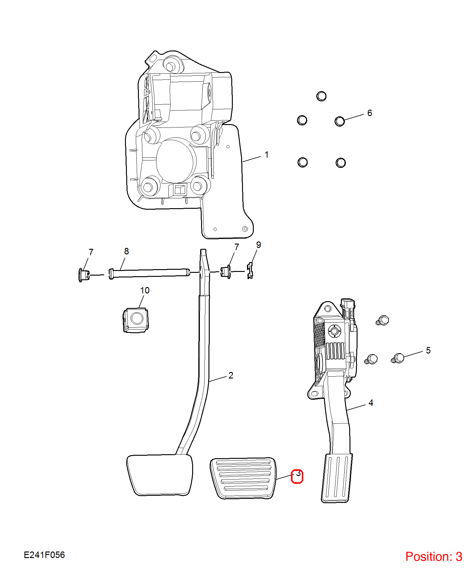 MG Brake pedal rubber pad OEM 10279995 FOR MG5 MG MG6 10279995-MG_OEM