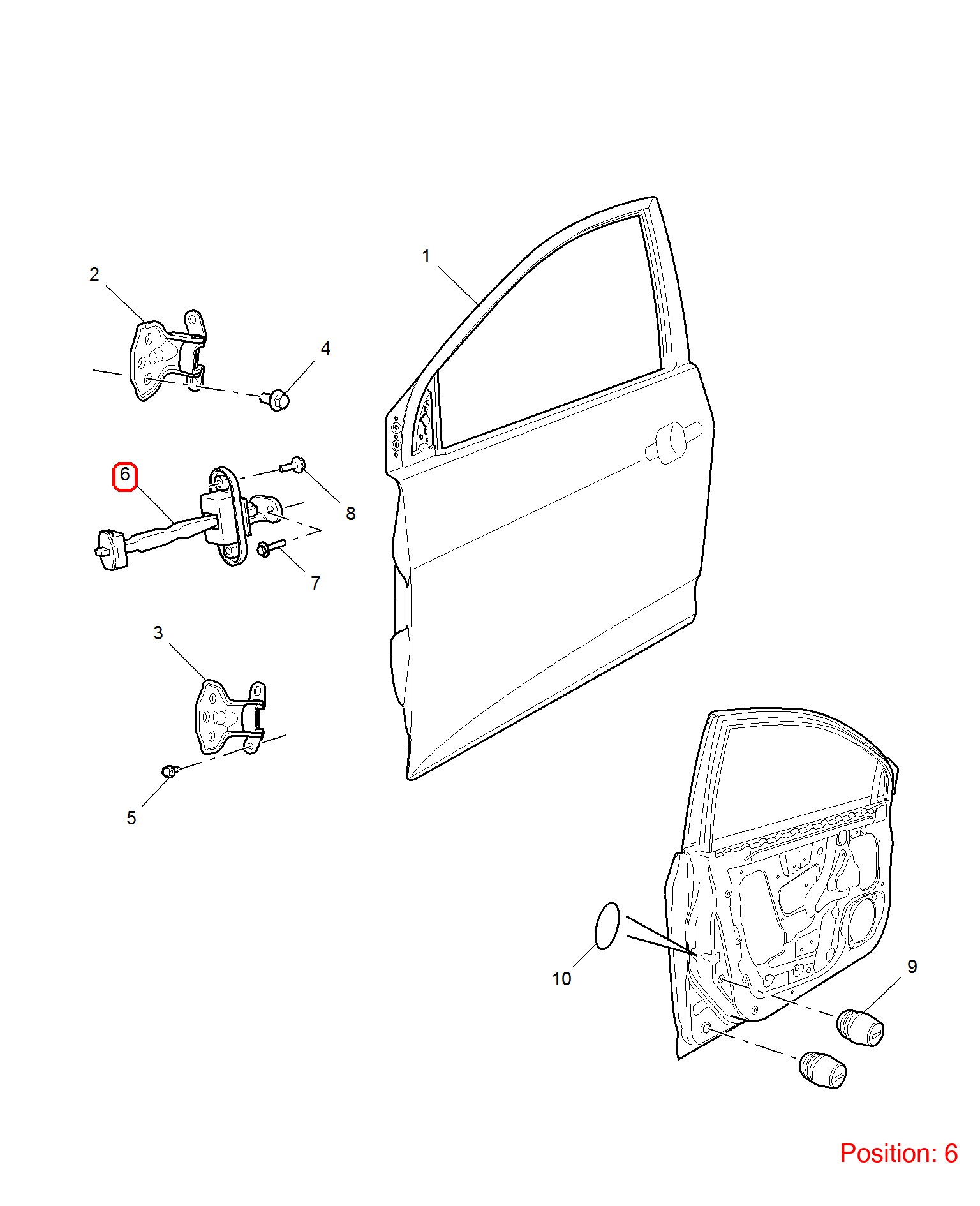 MG Door Brake OEM 10281818 10281818-MG_OEM