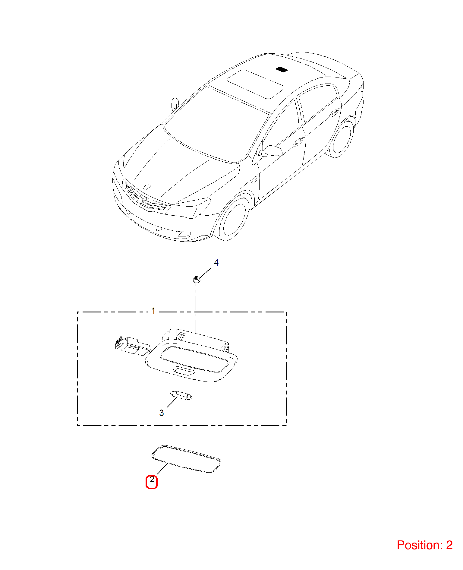 MG Reading light cover OEM 10282504 FOR MG350 MG5 MG 10282504-MG_OEM