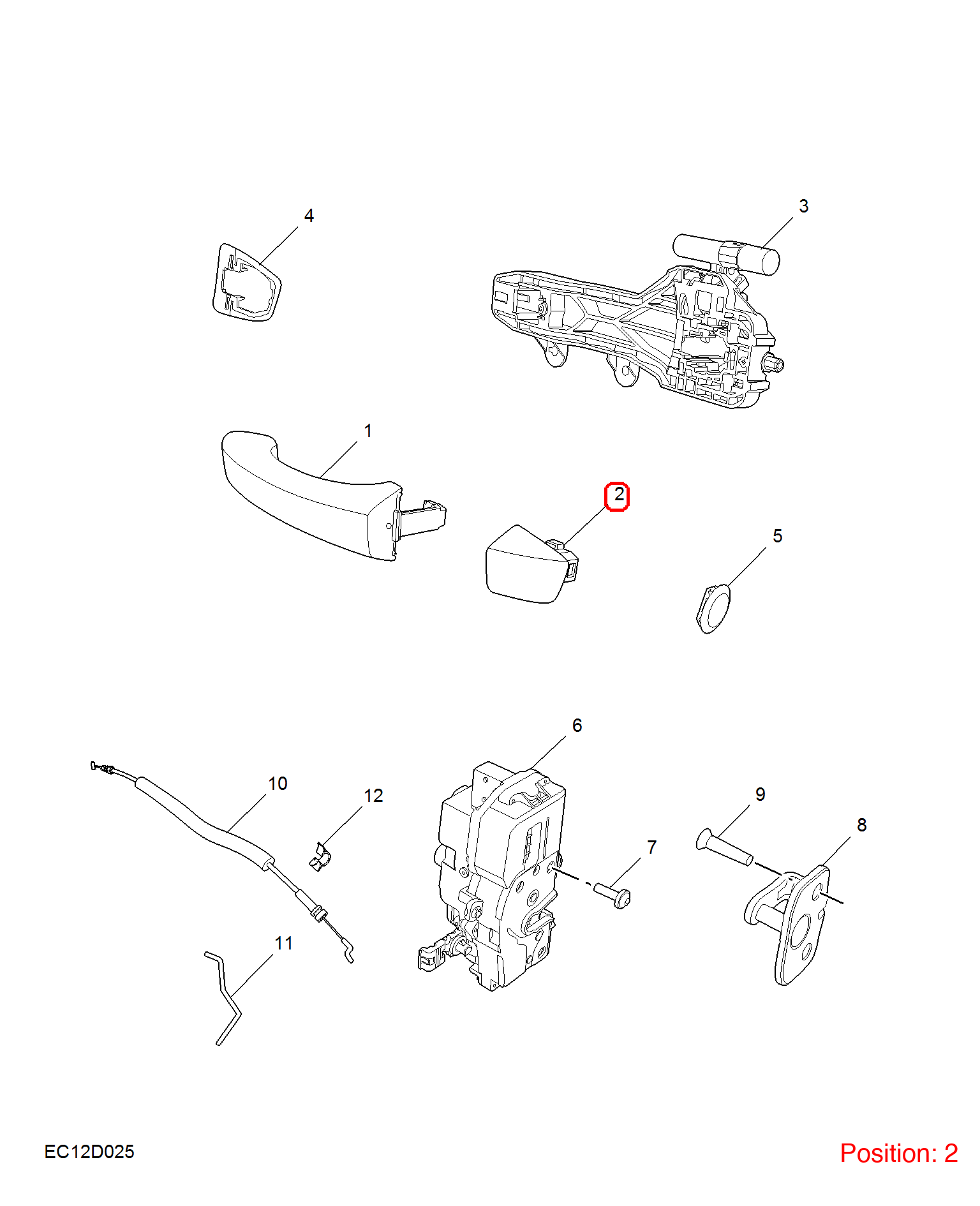 MG Outer door handle cover OEM 10285952SPRP FOR MG RX5 MG5 MG6 10285952SPRP-MG_OEM