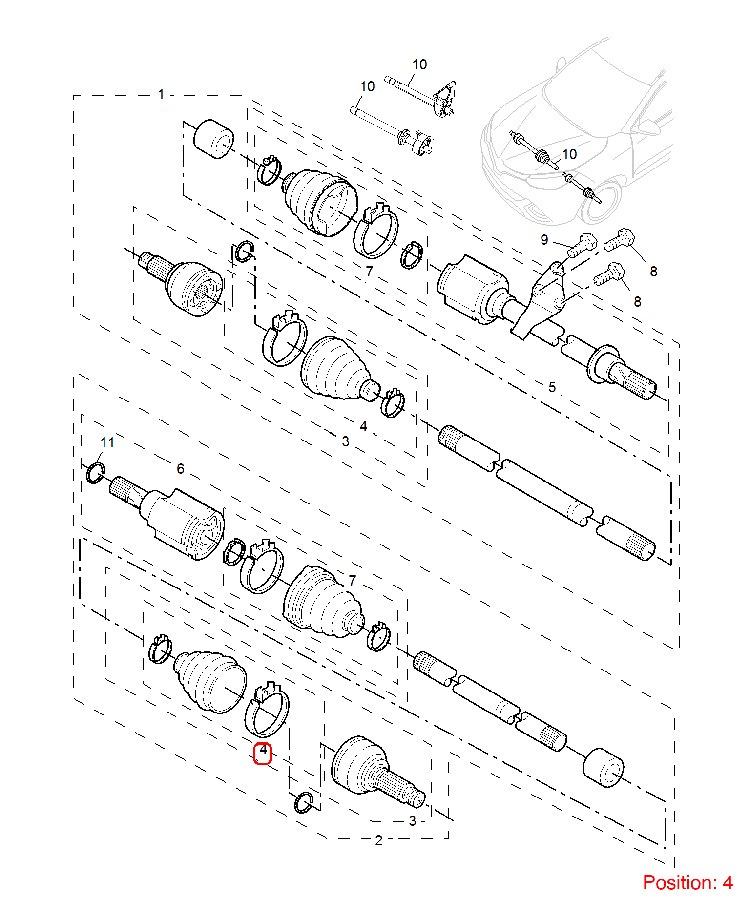 MG Half shaft repair kit OEM 10287699 FOR MG 10287699-MG_OEM