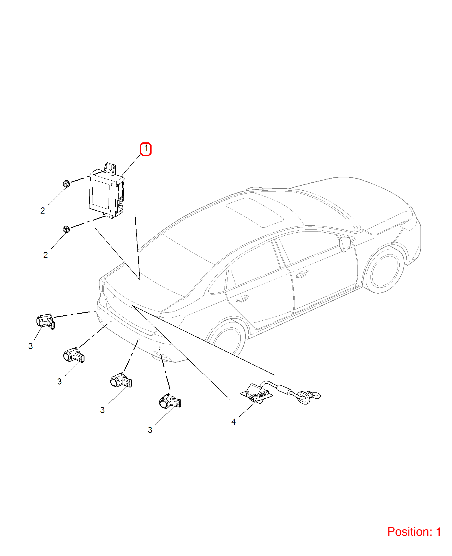 MG Reverse radar computer OEM 10288026 FOR RX5 MG6 10288026-MG_OEM