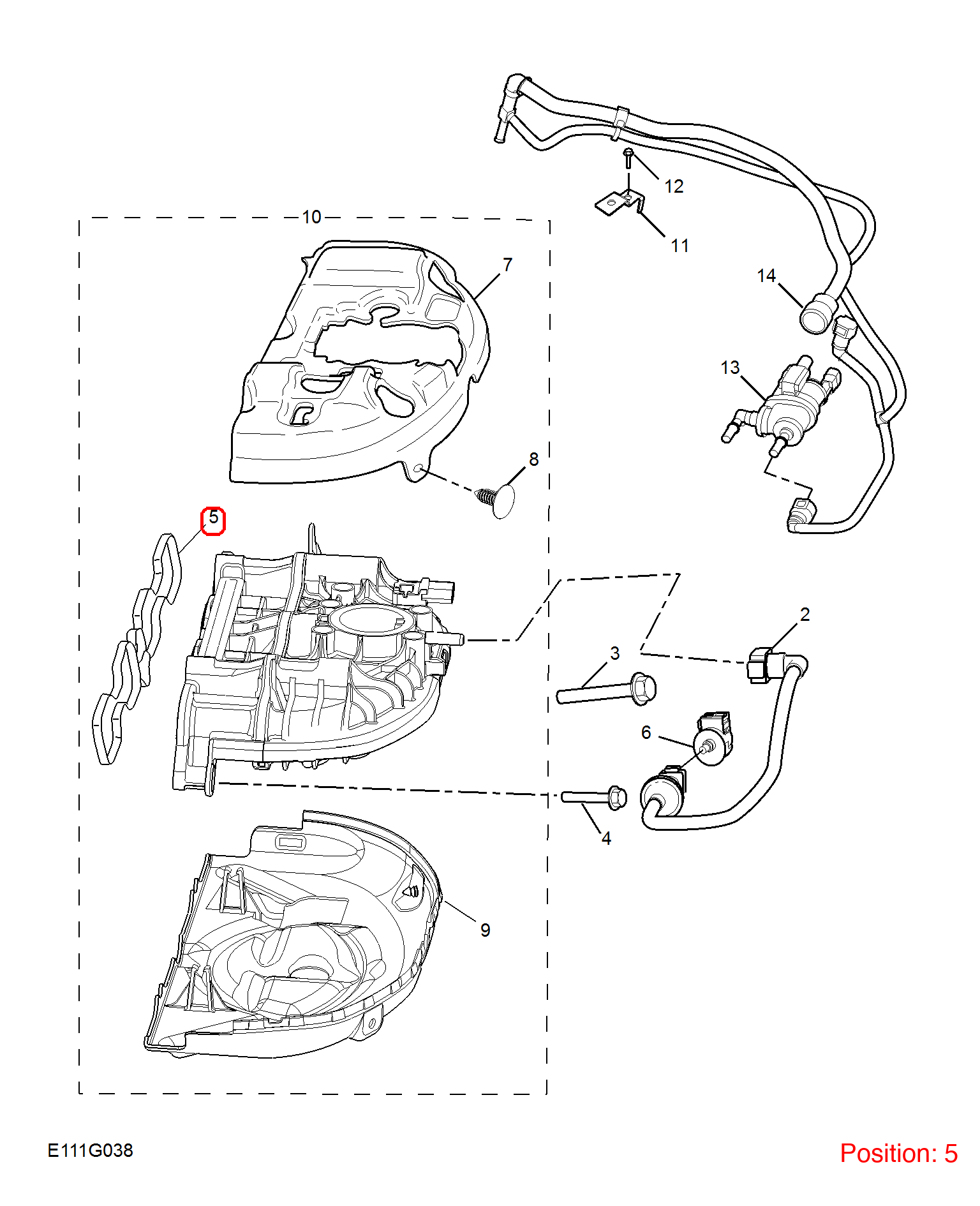 MG Intake manifold gasket OEM 10293223 FOR RX5 MG MG5 MG6 10293223-MG_OEM