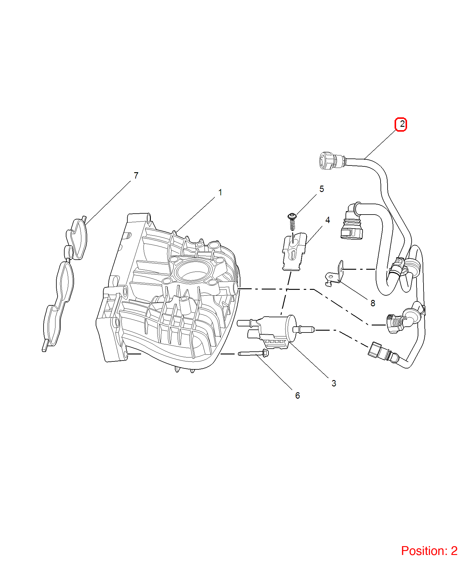MG Activated carbon canister ventilation pipe OEM 10297479 FOR MG 10297479-MG_OEM