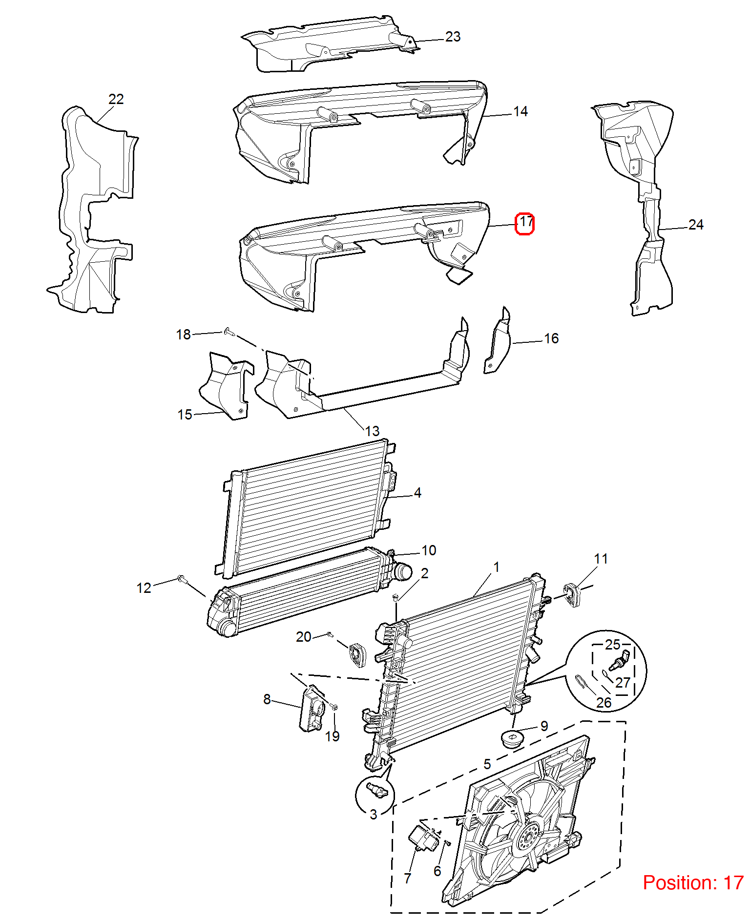 MG Radiator Air Duct OEM 10297542 FOR MG 10297542-MG_OEM
