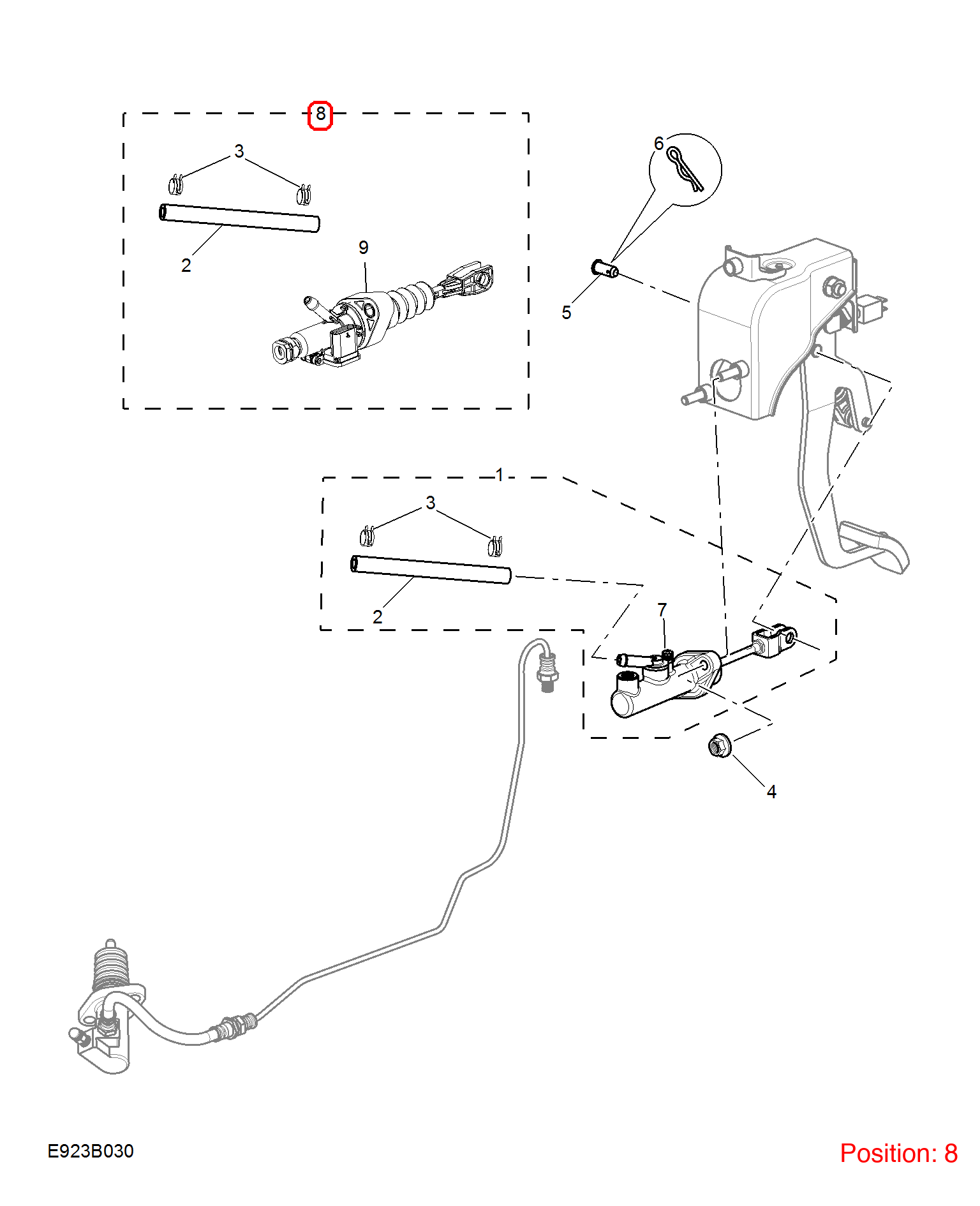 MG Clutch master cylinder OEM 10297908 10297908-MG_OEM