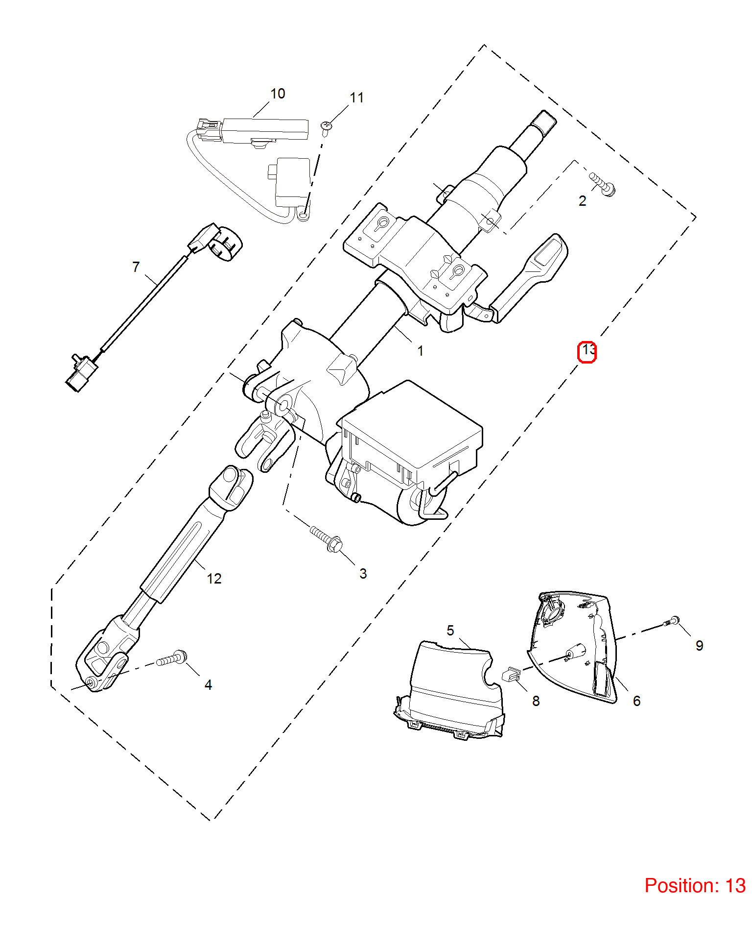 MG Steering column OEM 10297948 10297948-MG_OEM