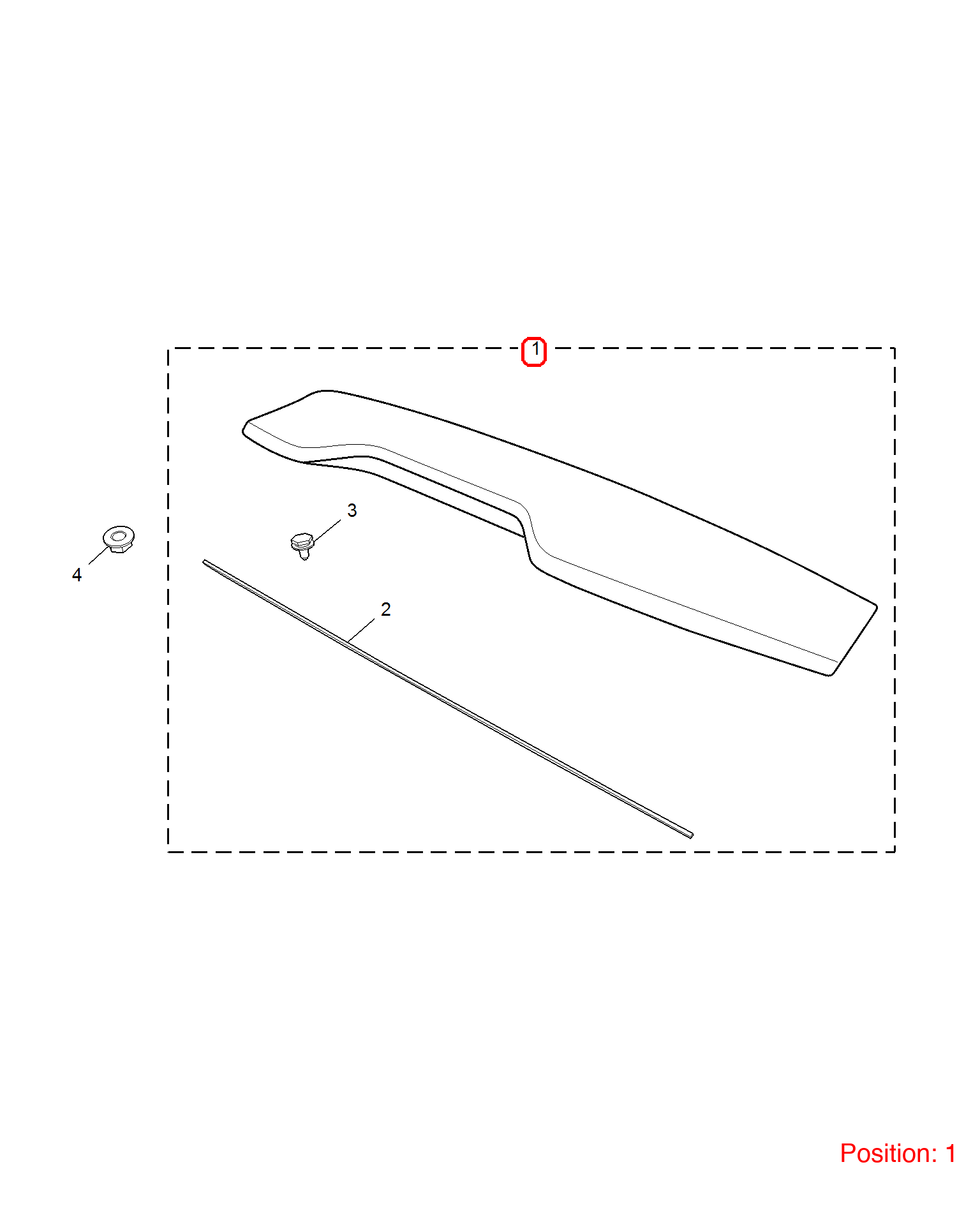 MG Tailgate spoiler OEM 10301088SPRP FOR MG 10301088SPRP-MG_OEM