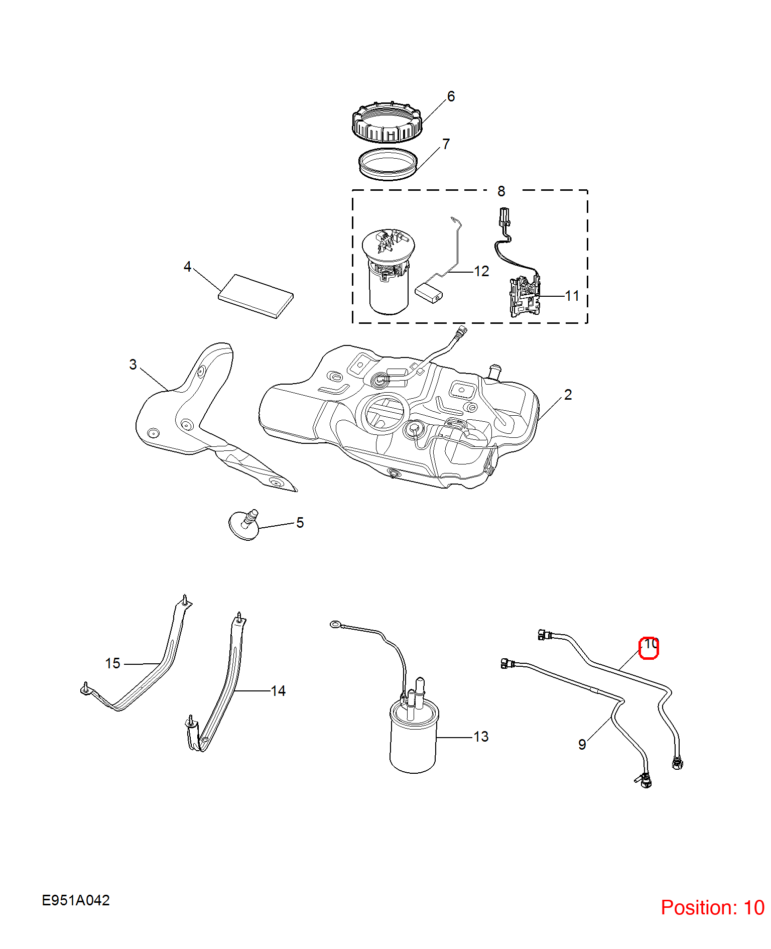 MG Fuel Feed Hose OEM 10303165 FOR MG5 MG6 10303165-MG_OEM