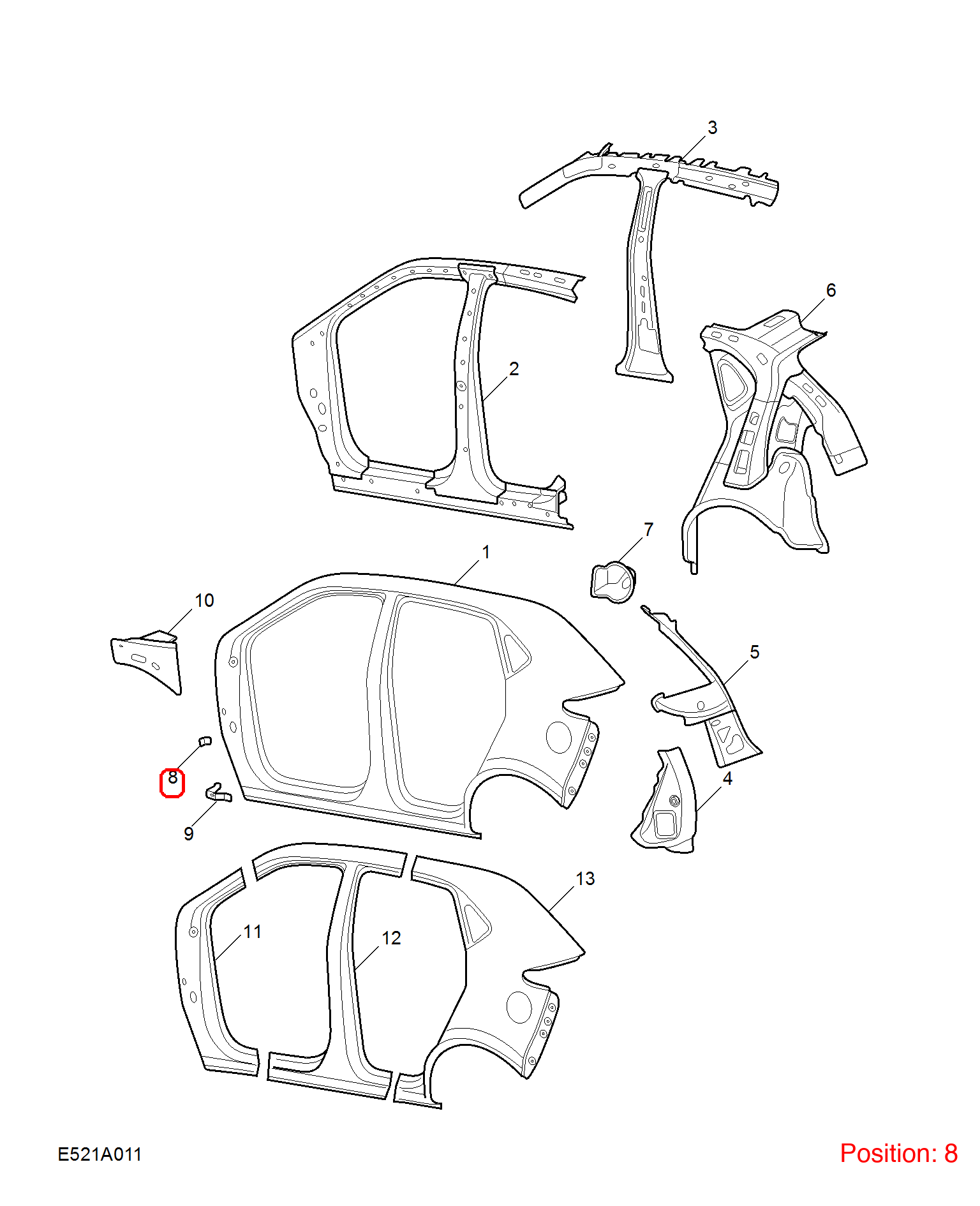 MG Fender Bracket OEM 10304663 FOR MG RX5 RX8 10304663-MG_OEM