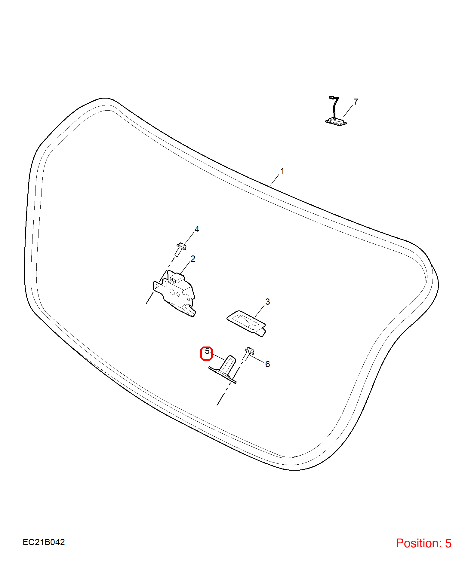 MG Tailgate lock buckle OEM 10308359 FOR MG5 MG 10308359-MG_OEM