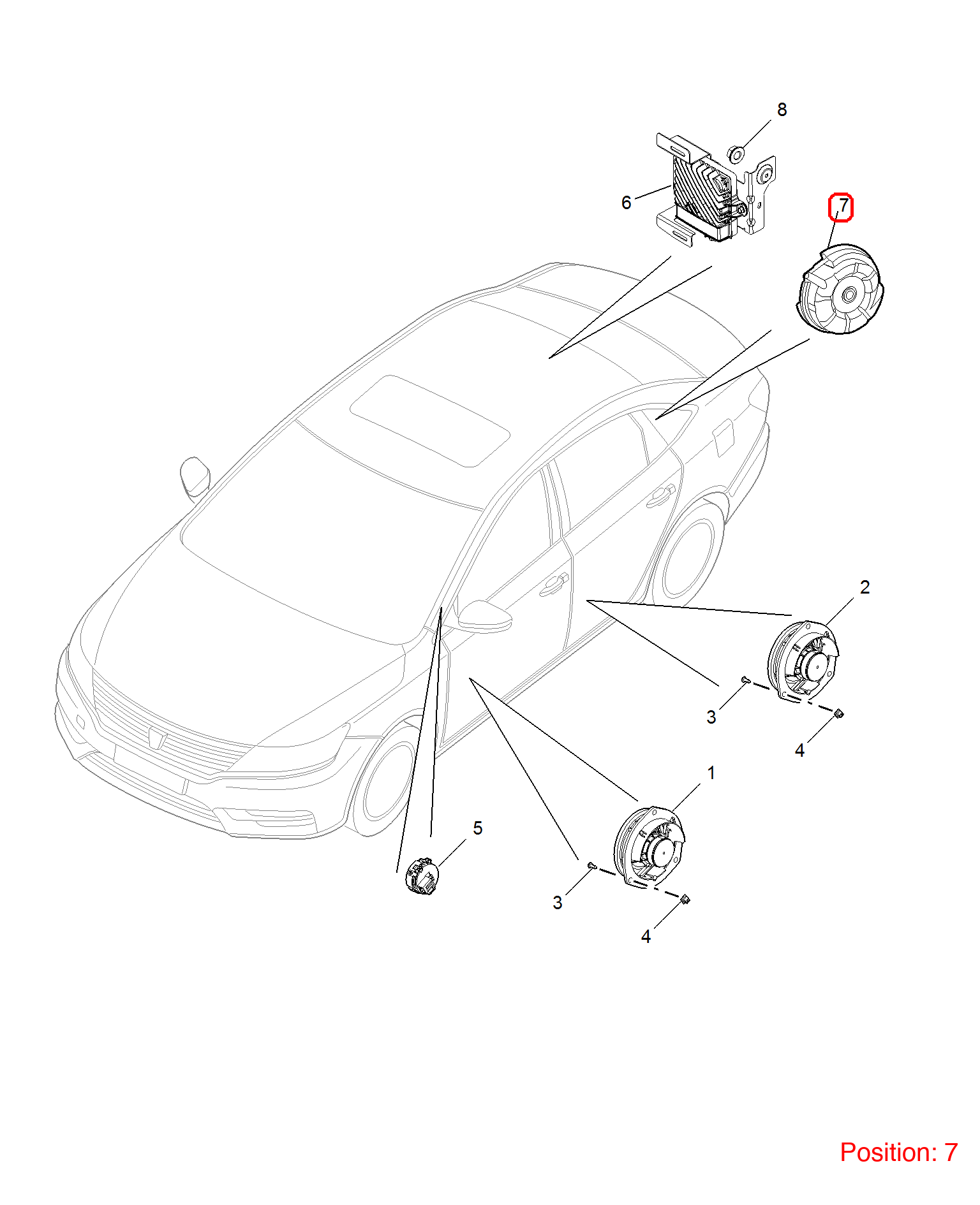 MG Tailgate speaker OEM 10308423 FOR MG MG6 10308423-MG_OEM