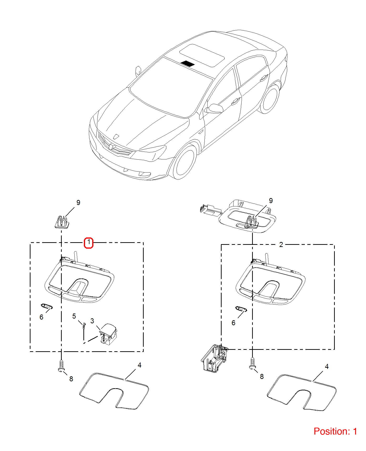 MG Reading light OEM 10309212ESA FOR MG350 MG5 10309212ESA-MG_OEM