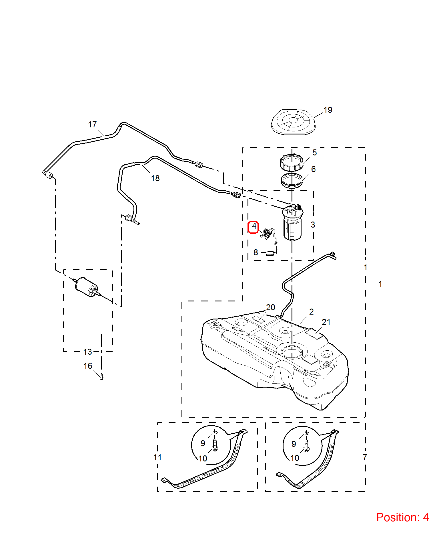 MG Fuel Level Sensor OEM 10310605 FOR MG6 MG550 10310605-MG_OEM