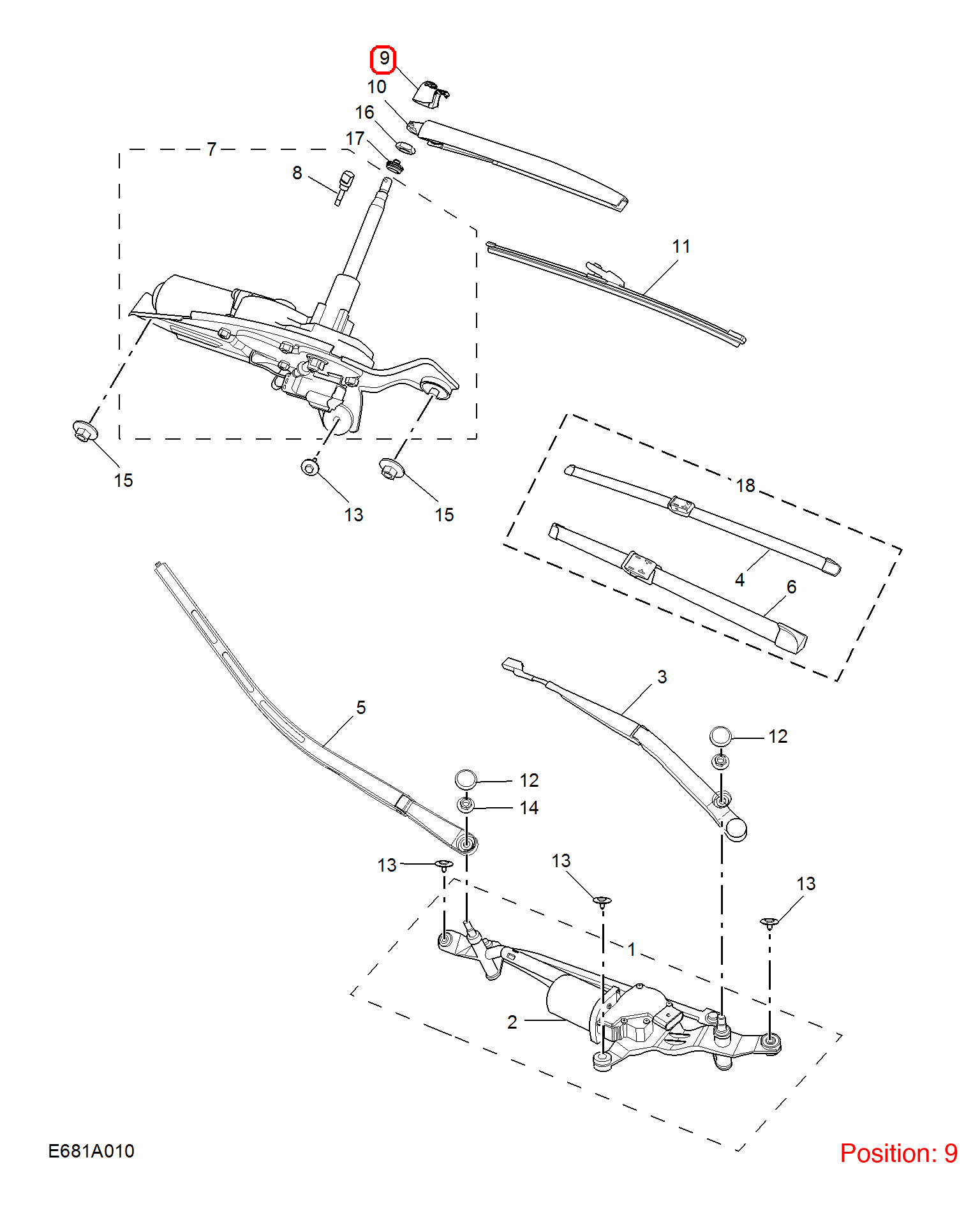 MG Wiper arm cover OEM 10316891 FOR MG RX5 10316891-MG_OEM