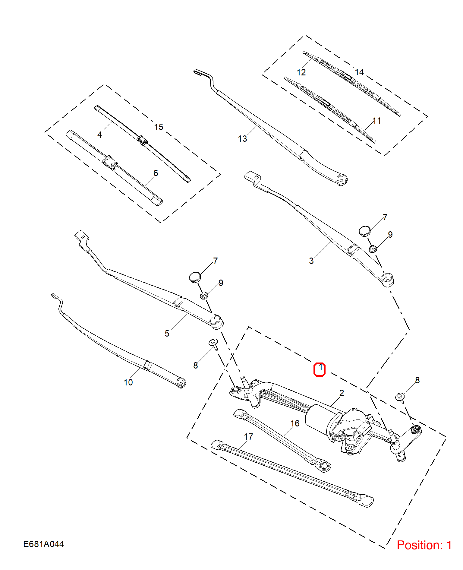 MG Wiper linkage motor assembly OEM 10317123 FOR MG5 MG 10317123-MG_OEM