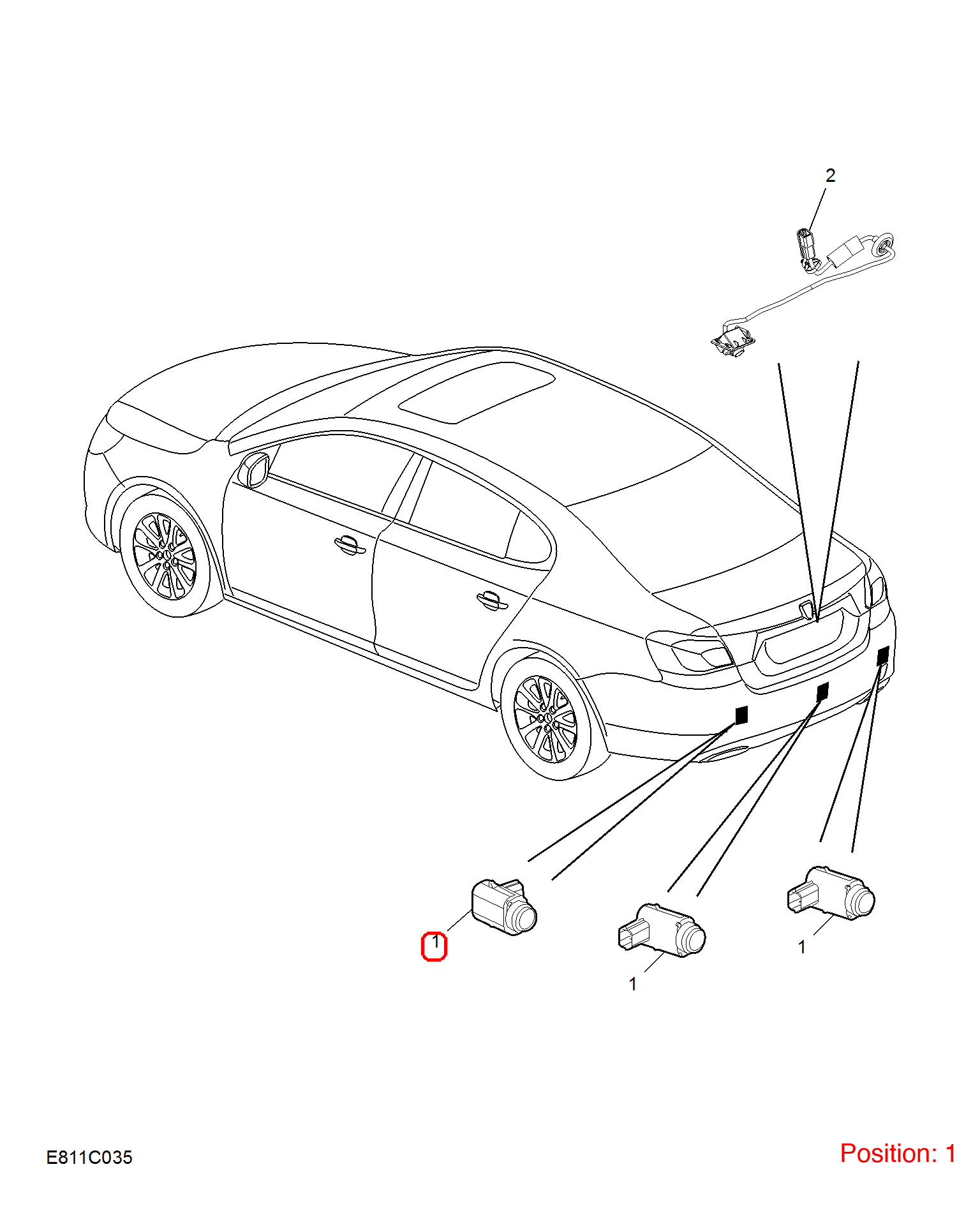 MG Parking Sensor OEM 10319041SSA 10319041SSA-MG_OEM