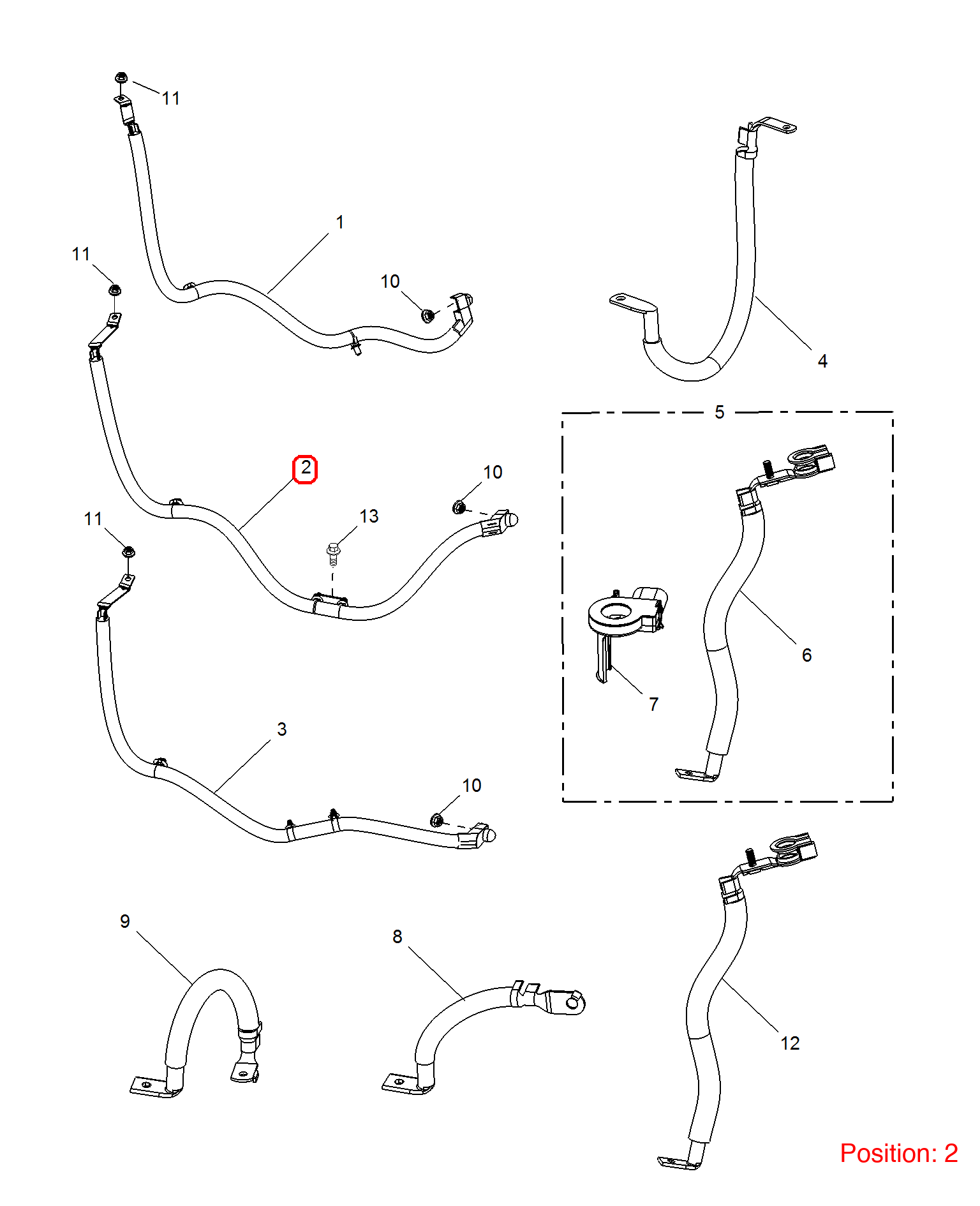MG Positive wire OEM 10322831 FOR MG RX5 10322831-MG_OEM
