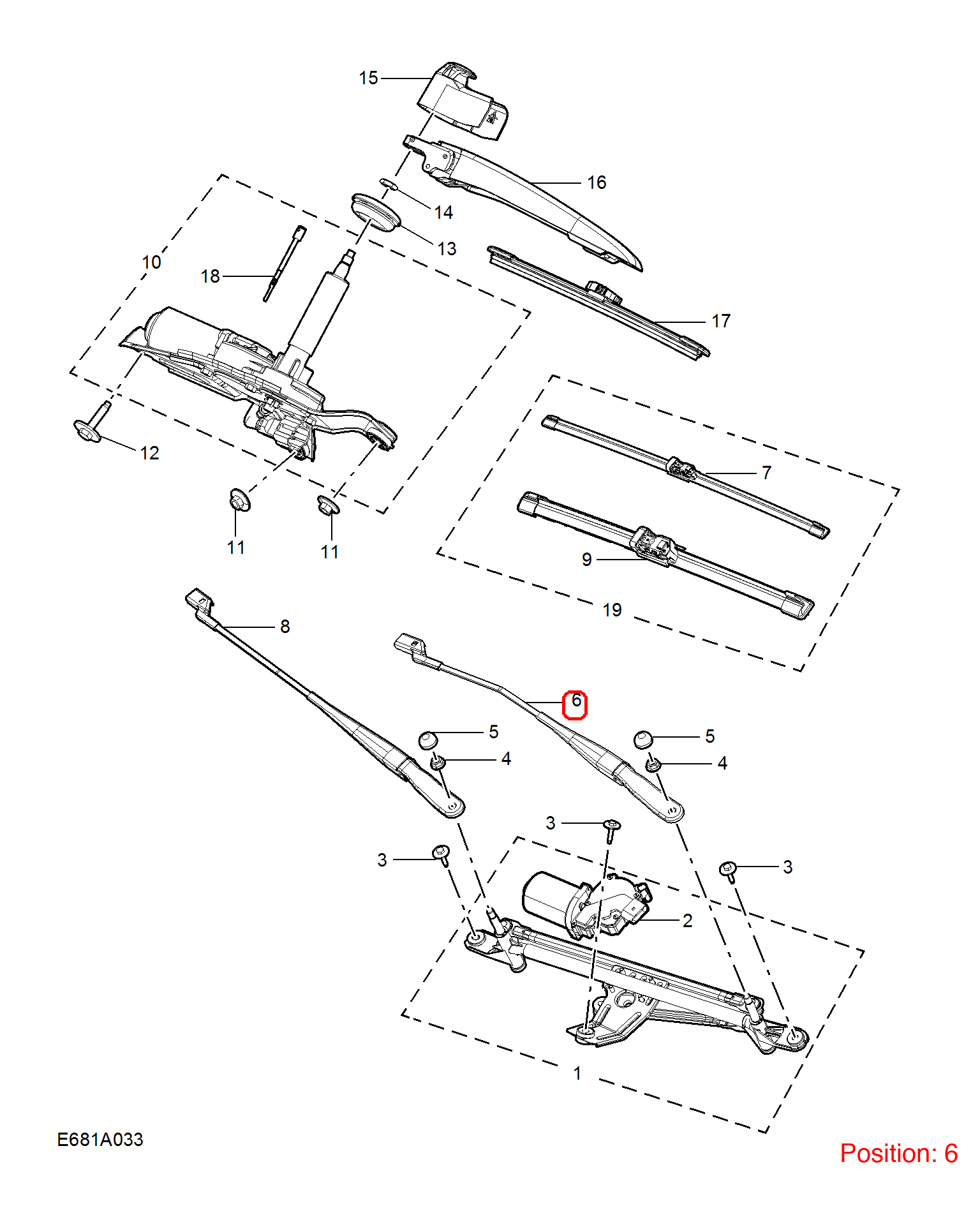 MG Wiper arm OEM 10324821 FOR MG 10324821-MG_OEM