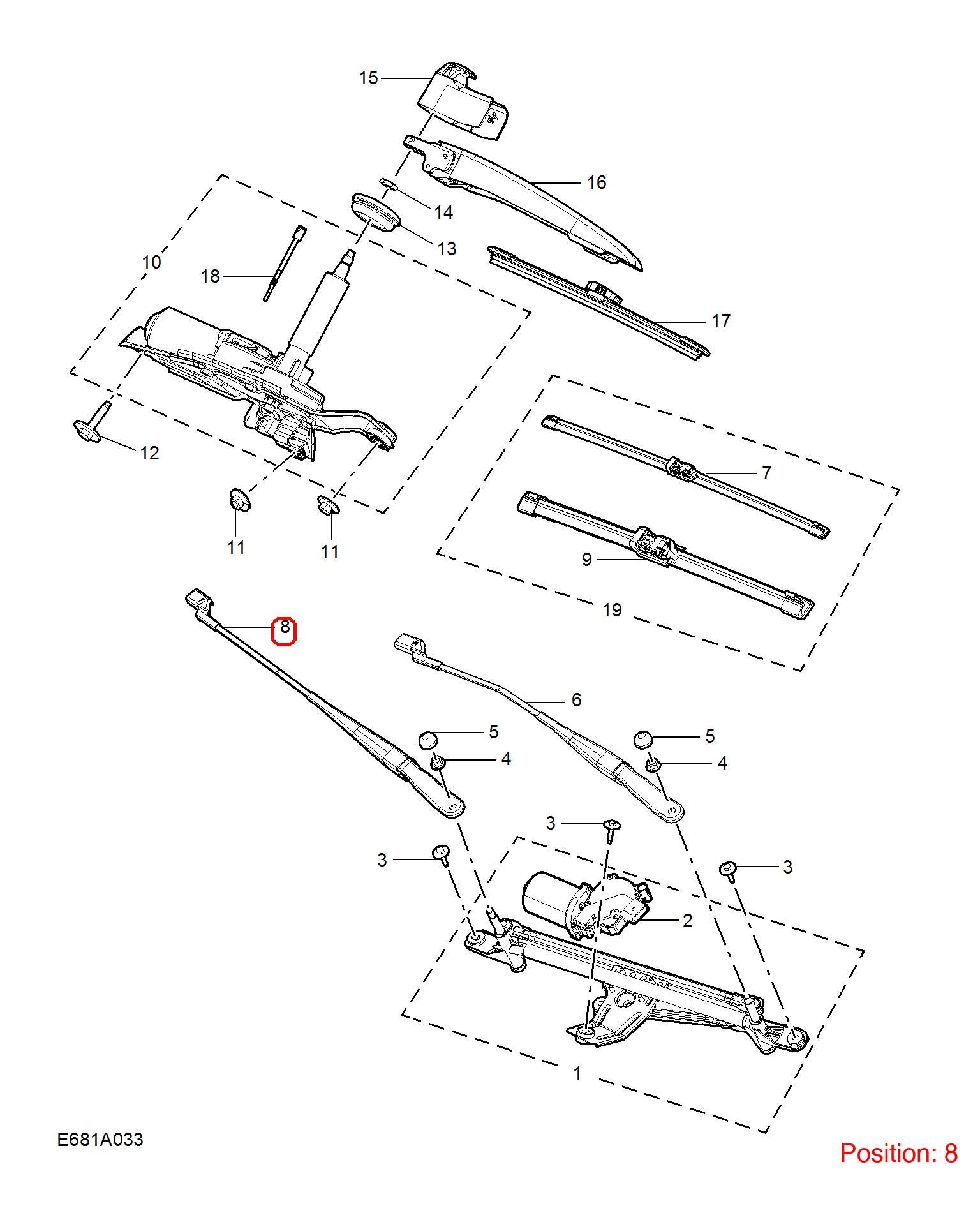 MG Wiper arm OEM 10324822 FOR MG 10324822-MG_OEM