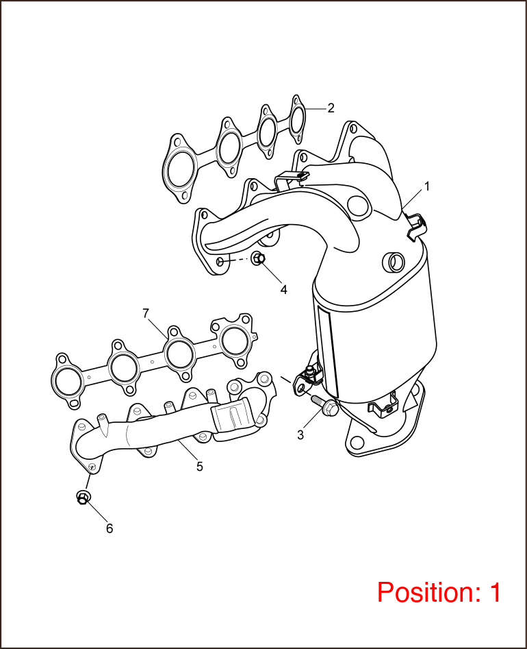 MG Exhaust manifold OEM 10328625 FOR MG5 MG350 10328625-MG_OEM