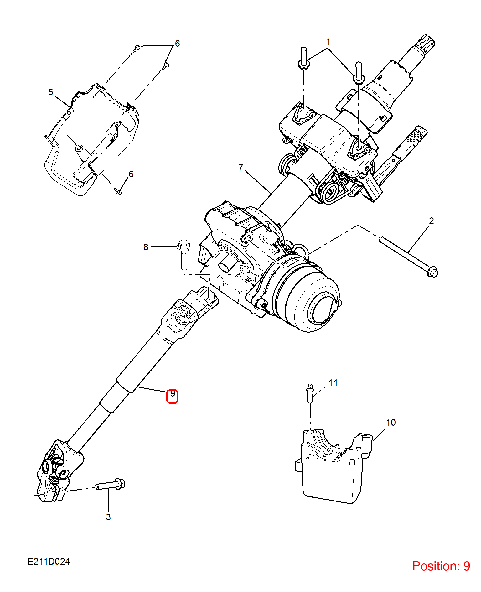 MG Steering Shaft Universal Joint OEM 10328899 FOR MG RX5 10328899-MG_OEM