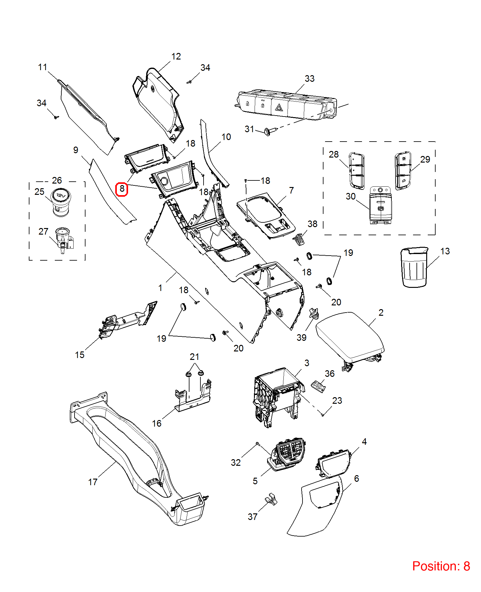 MG STORAGE COMPARTMENT OEM 10328910 FOR MG 10328910-MG_OEM