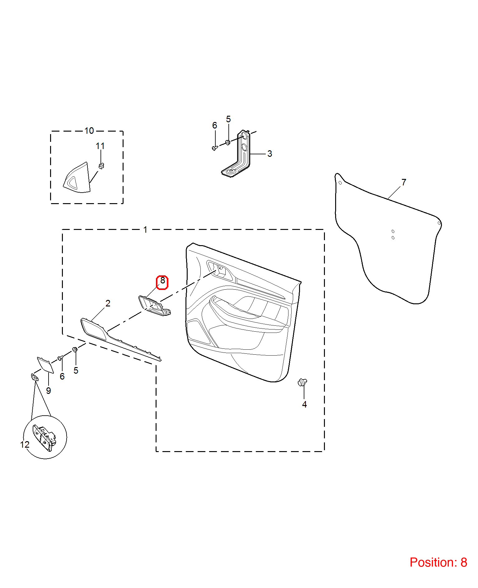 MG Door handle OEM 10329258PXD FOR MG 10329258PXD-MG_OEM
