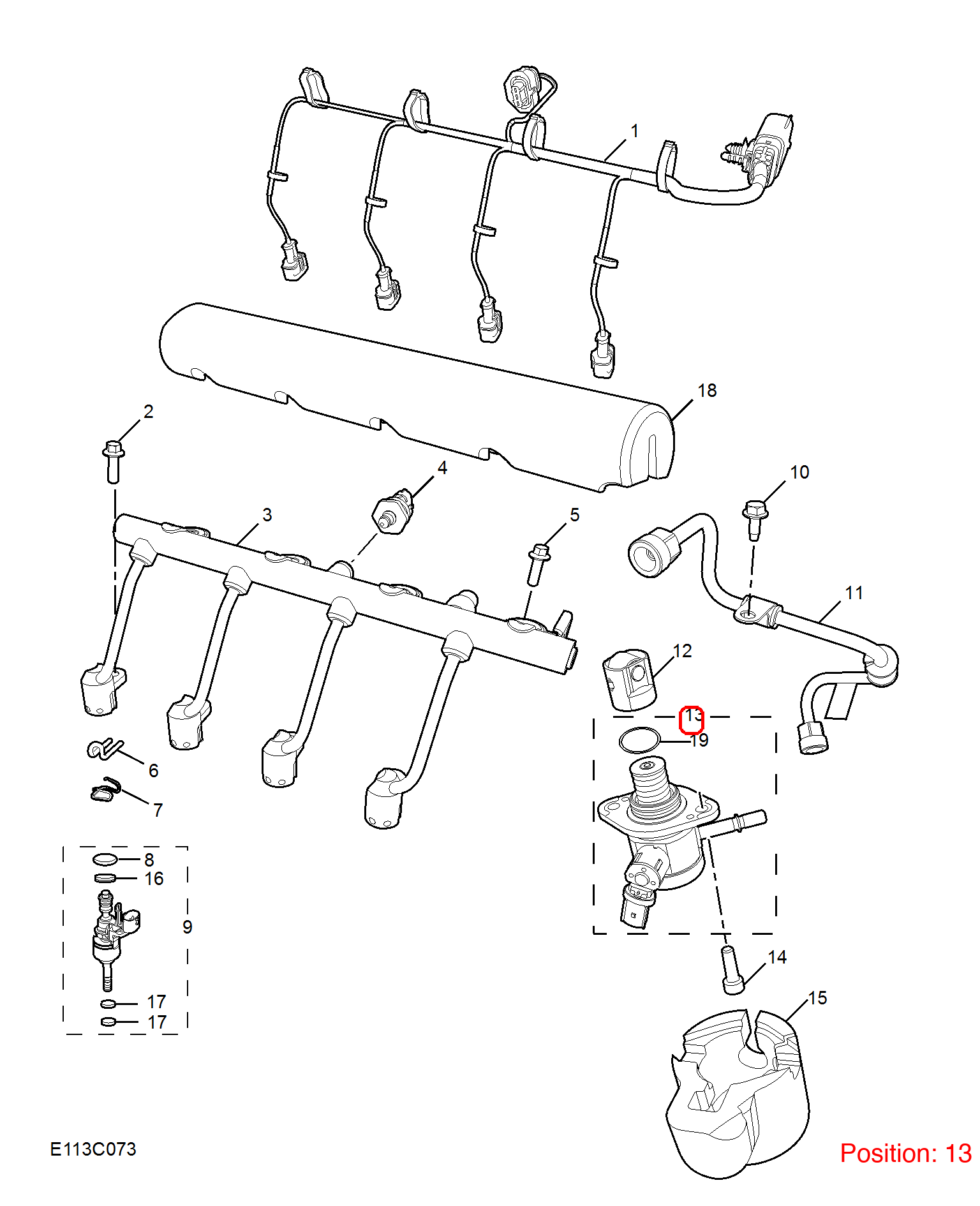 MG High pressure fuel pump OEM 10329367 FOR MG MG5 10329367-MG_OEM