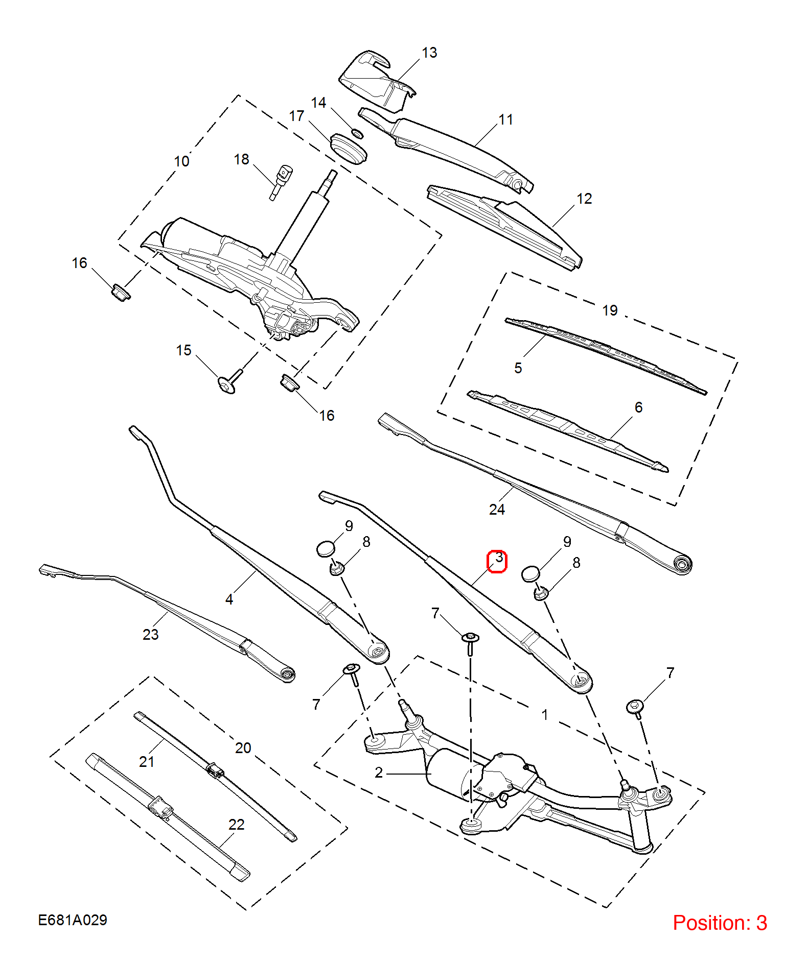 MG Wiper arm OEM 10341497 FOR MG 10341497-MG_OEM