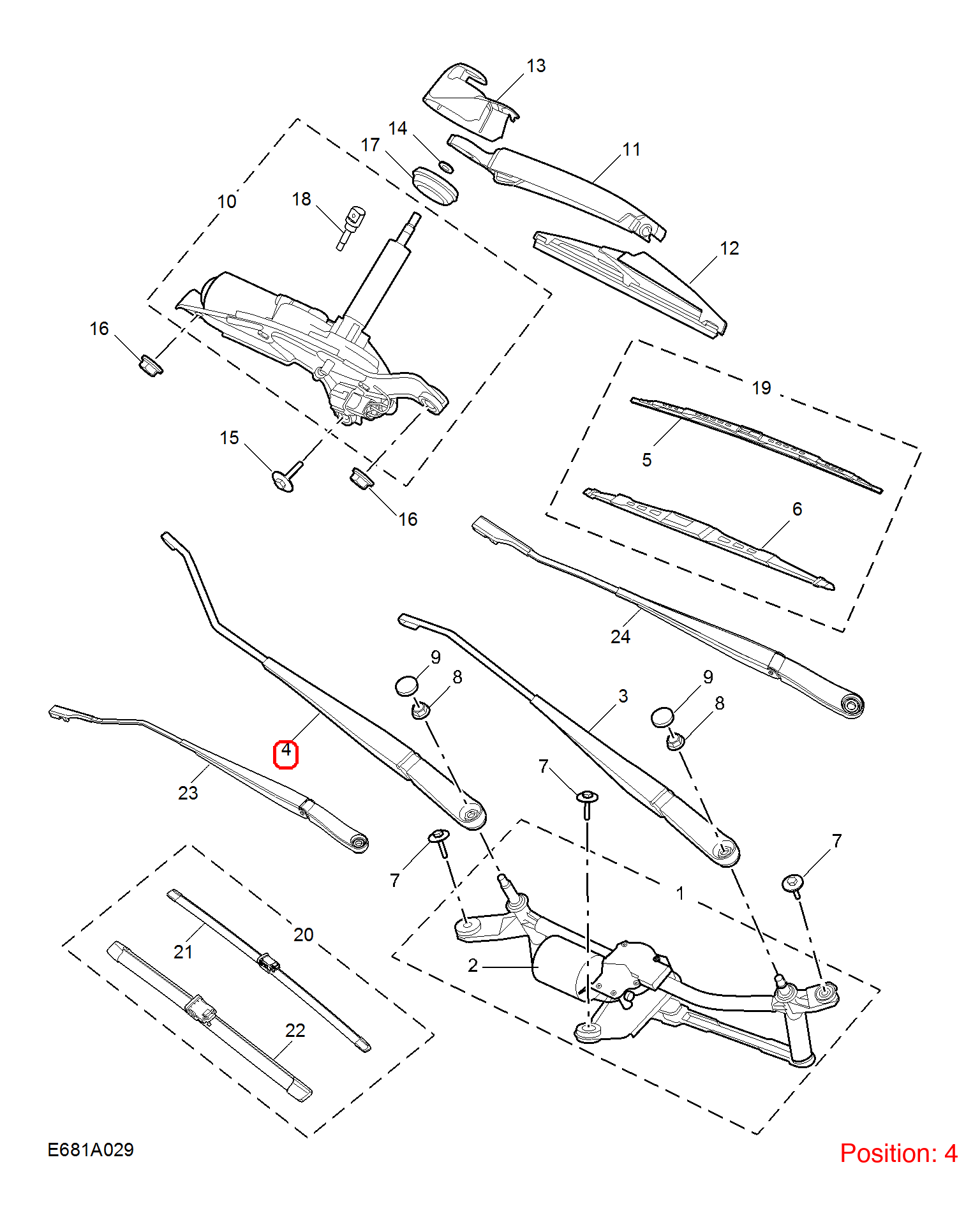 MG Wiper arm OEM 10341500 FOR MG 10341500-MG_OEM