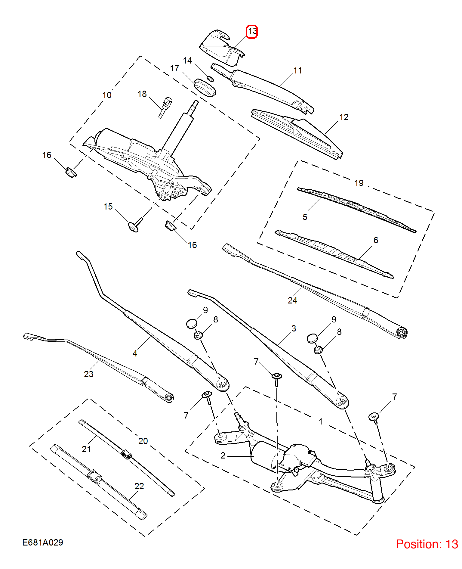 MG Wiper arm cover OEM 10341840 FOR MG 10341840-MG_OEM