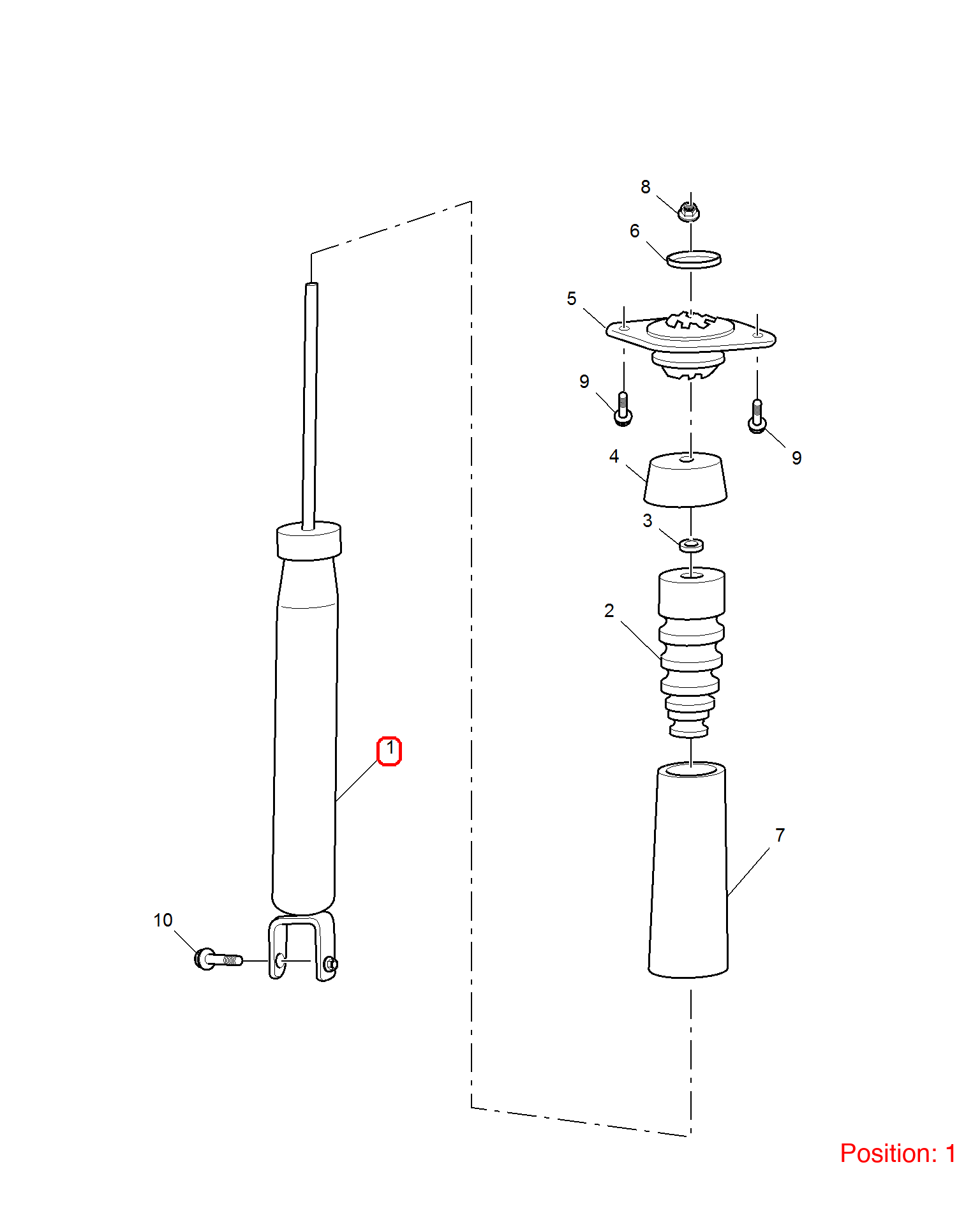 MG Shock absorber OEM 10342815 FOR MG 10342815-MG_OEM