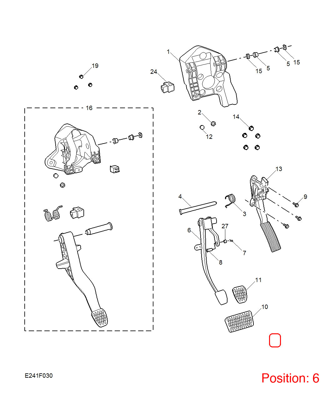 MG Brake pedal OEM 10347401 FOR MG 10347401-MG_OEM