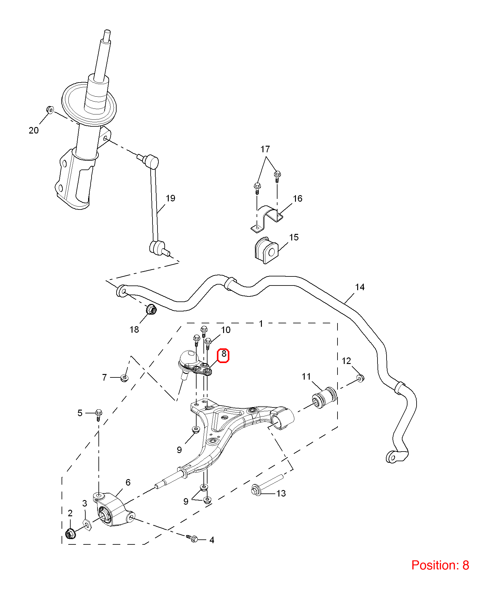 MG Control arm ball joint OEM 10349585 FOR MG RX5 10349585-MG_OEM