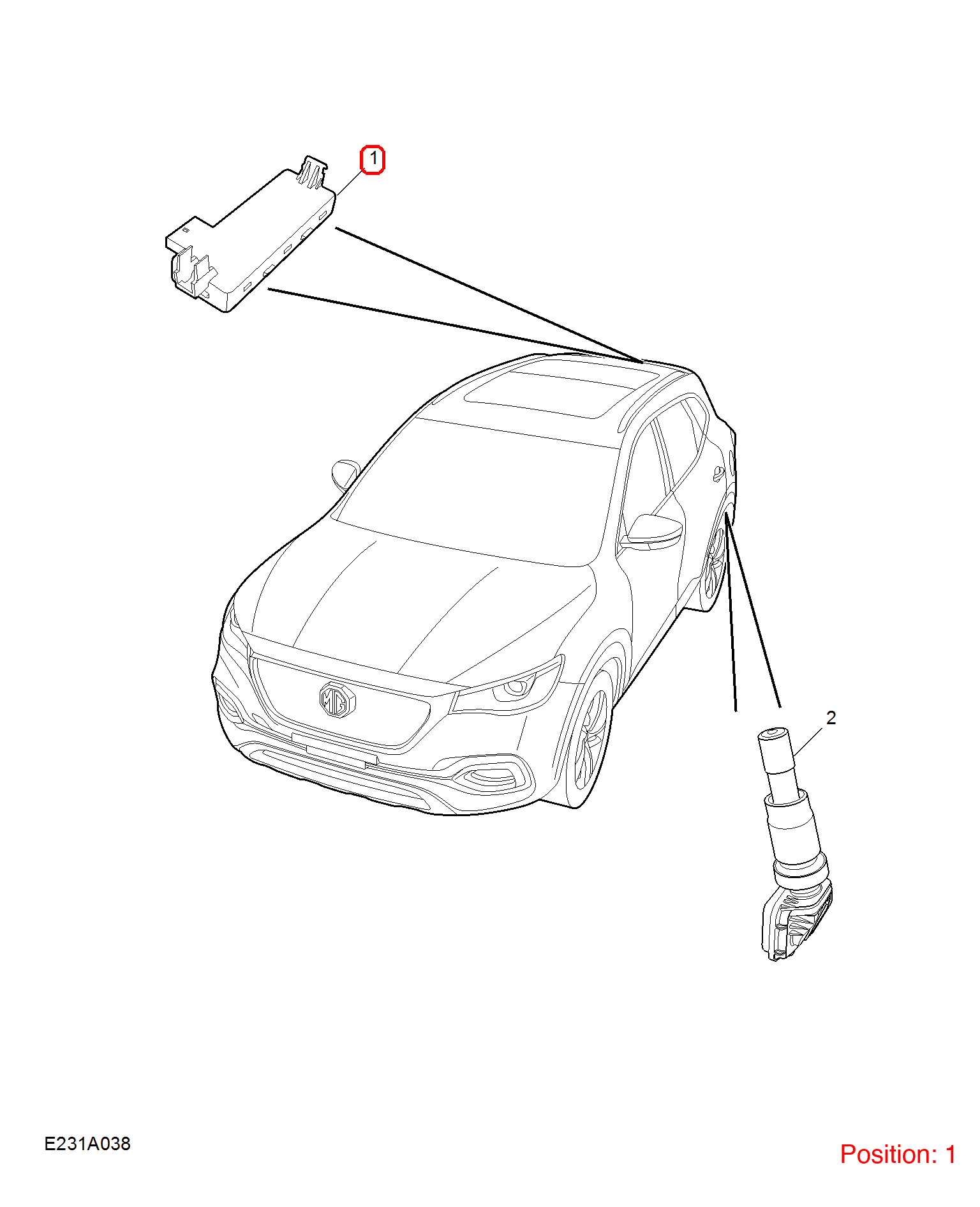 MG Tire Pressure Sensor Module OEM 10352918 FOR MG 10352918-MG_OEM