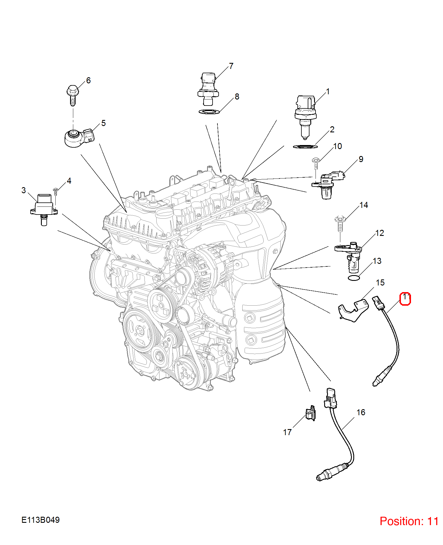 MG Oxygen sensor OEM 10353848 FOR MG MG5 10353848-MG_OEM