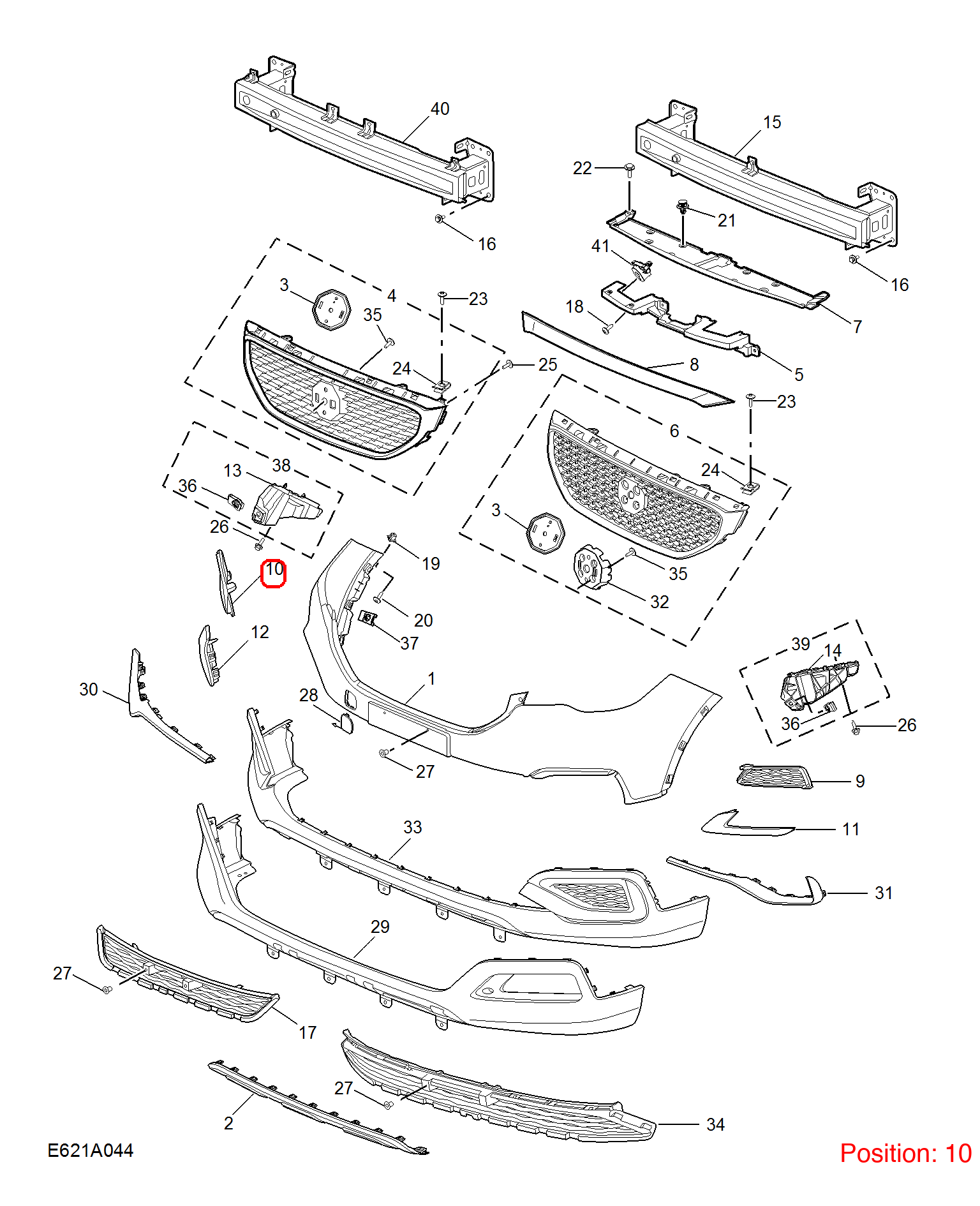 MG Fog lamp cover trim OEM 10354636 FOR MG 10354636-MG_OEM