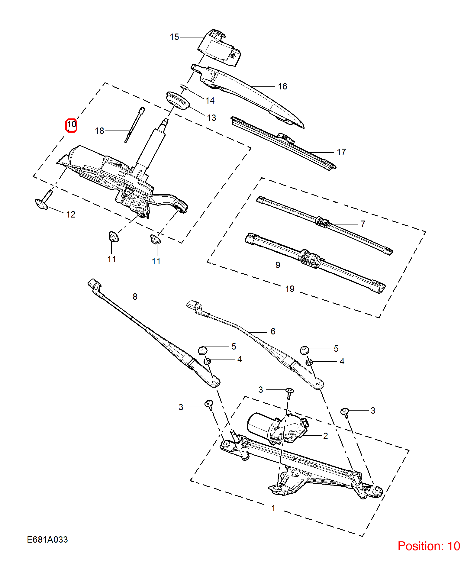 MG Wiper linkage motor OEM 10354998 FOR MG 10354998-MG_OEM