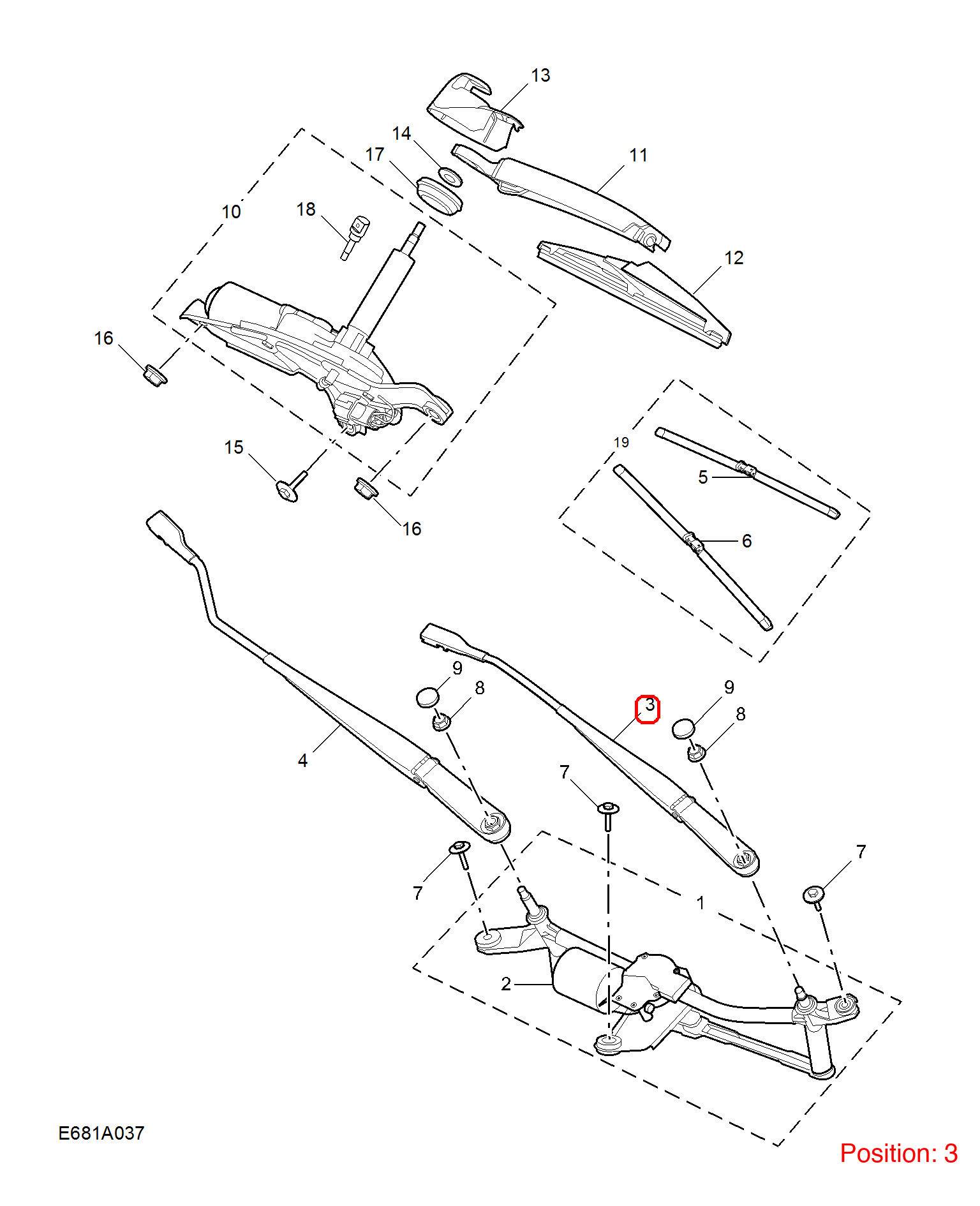 MG Wiper arm OEM 10355535 FOR MG 10355535-MG_OEM