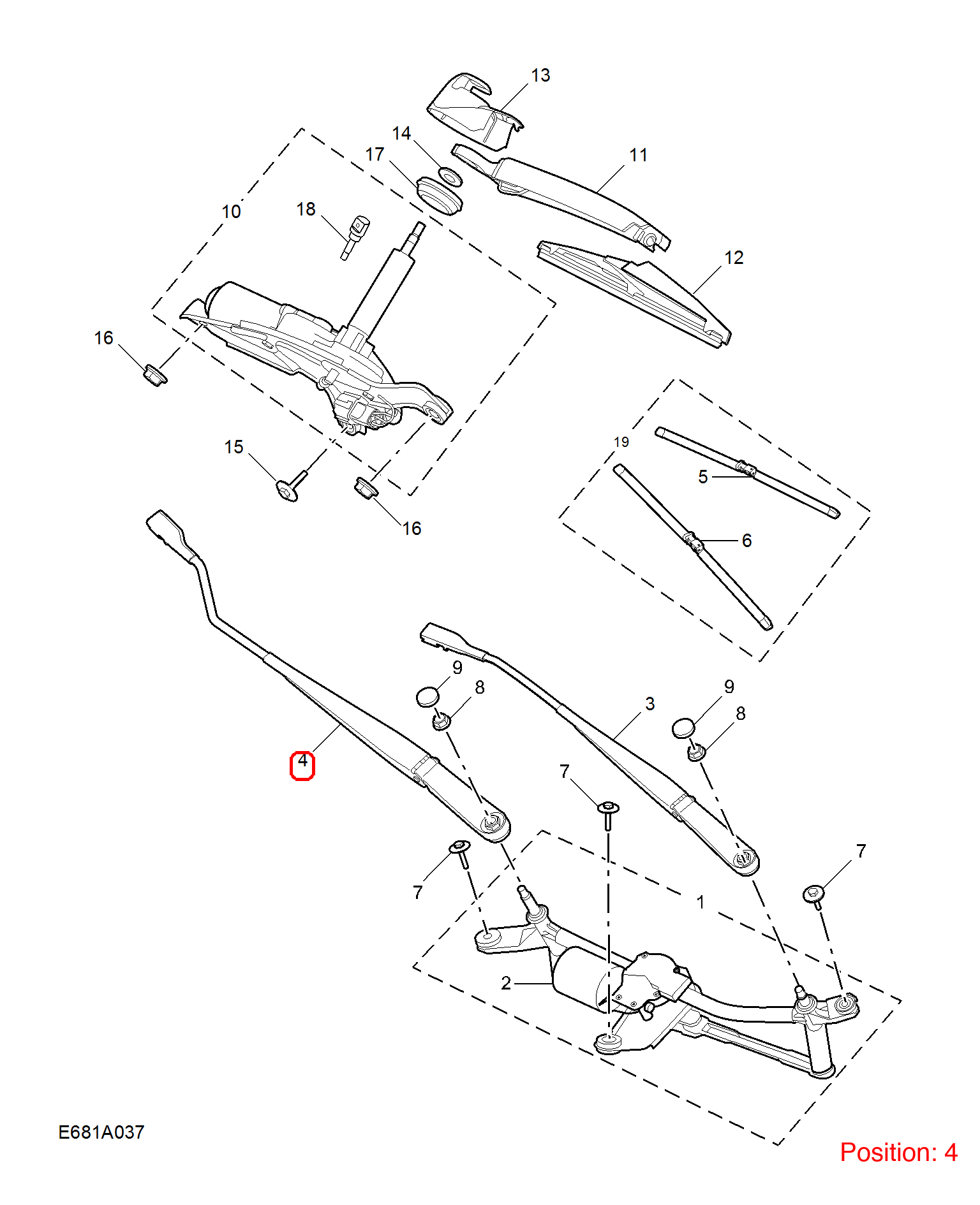 MG Wiper arm OEM 10355536 FOR MG 10355536-MG_OEM
