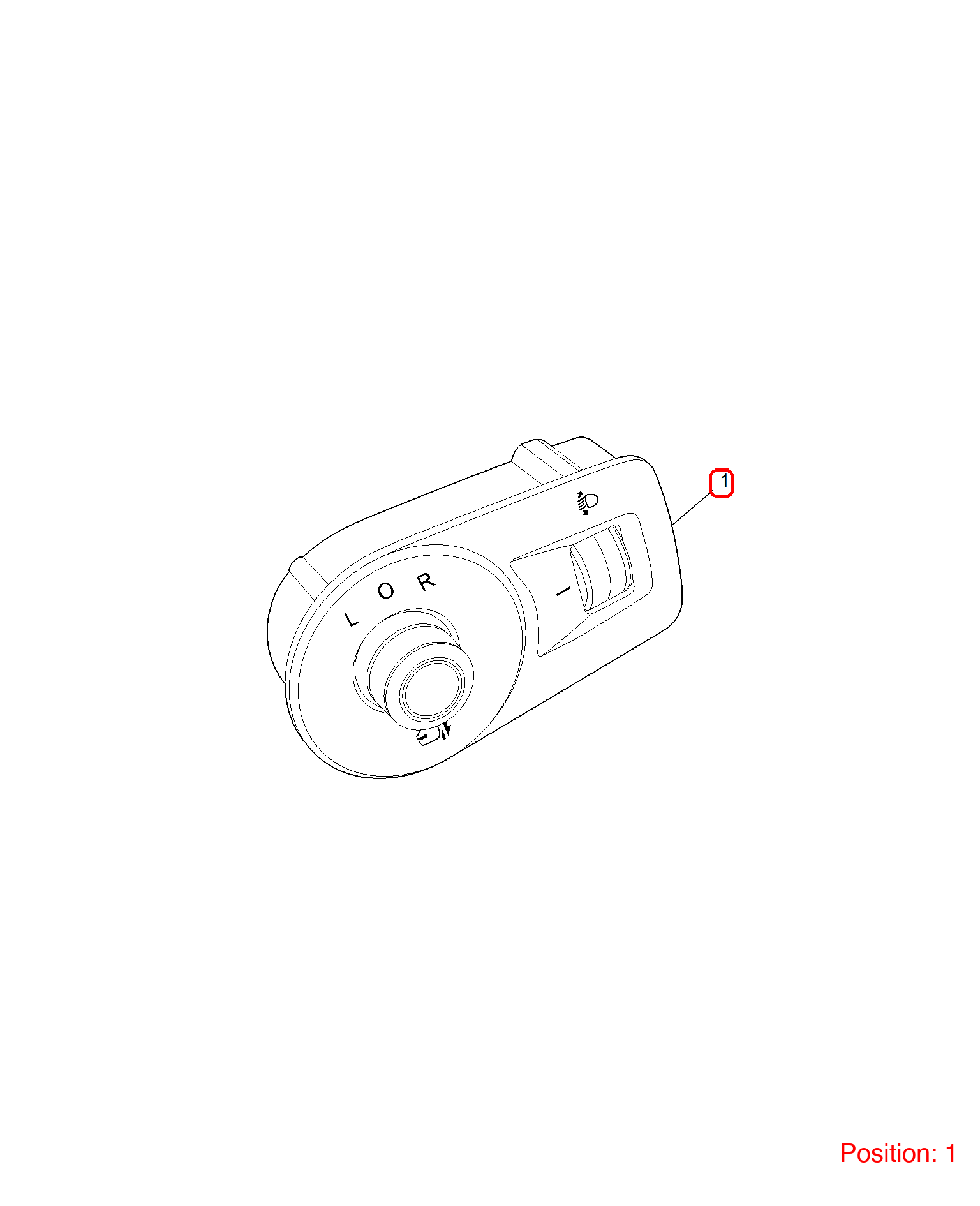 MG Front headlight adjustment switch OEM 10356258 FOR MG 10356258-MG_OEM