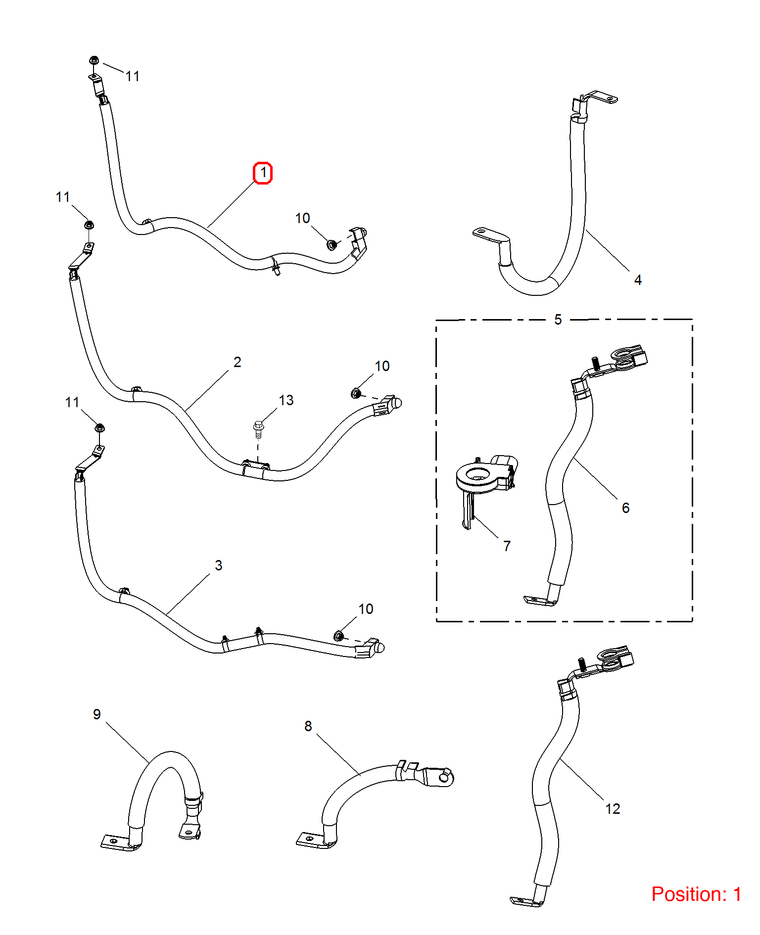 MG Positive wire OEM 10357993 FOR MG RX5 10357993-MG_OEM