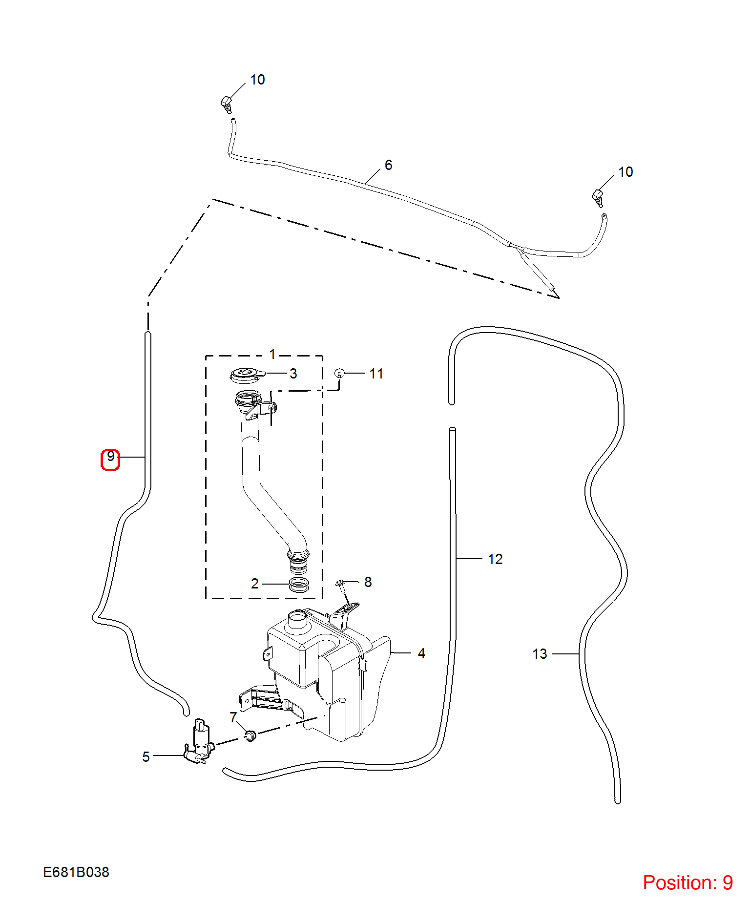MG Wiper spray pipe OEM 10358797 FOR MG 10358797-MG_OEM
