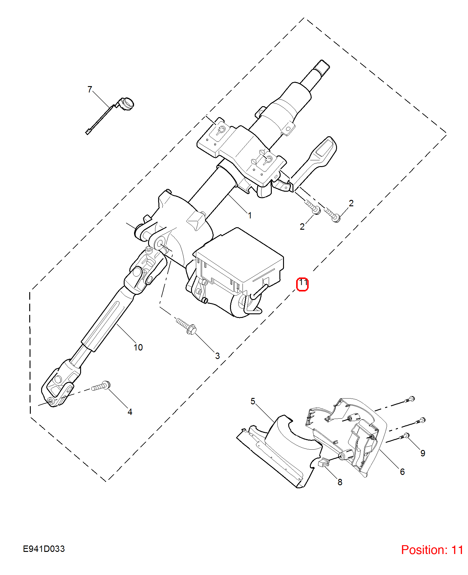 MG Steering column OEM 10358883 10358883-MG_OEM